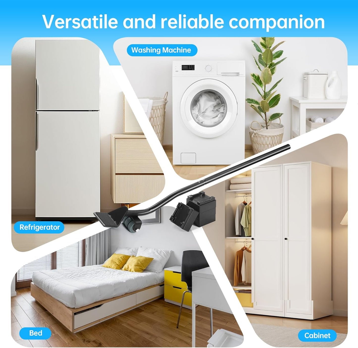 Furniture Lifter Tool, Appliance Lifter, Save 80% Effort, Lift Up to 400 Pounds Heavy Items, Furniture Lifter Jack for Heavy Furniture Appliance, Safely and Easily Lifting Furniture and Appliances