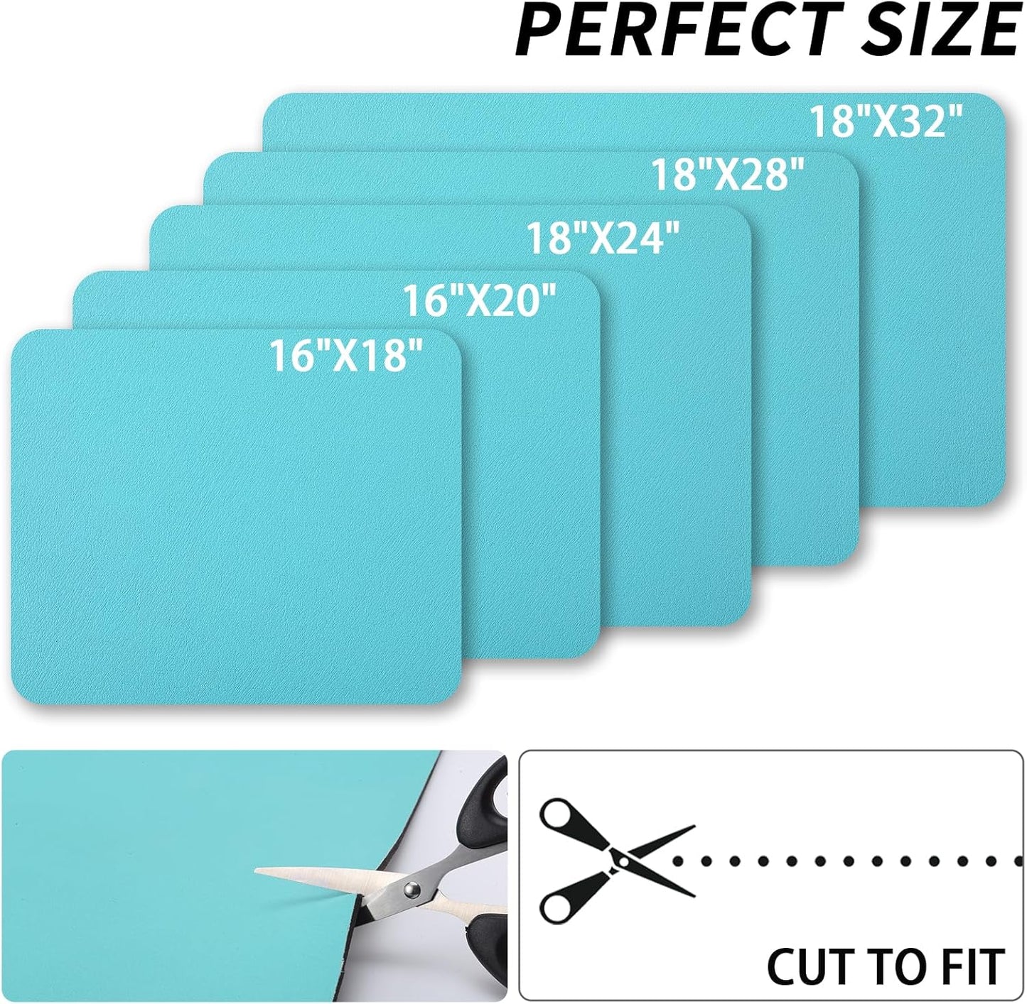 Dish Drying Mat for Kitchen Counter, Heat Resistant Drainer Mats with Non-slip Rubber Backed, Hide Stain Kitchen Super Absorbent Draining Mat, Easy to Clean Dish Rack Pad, Teal 18"x32"