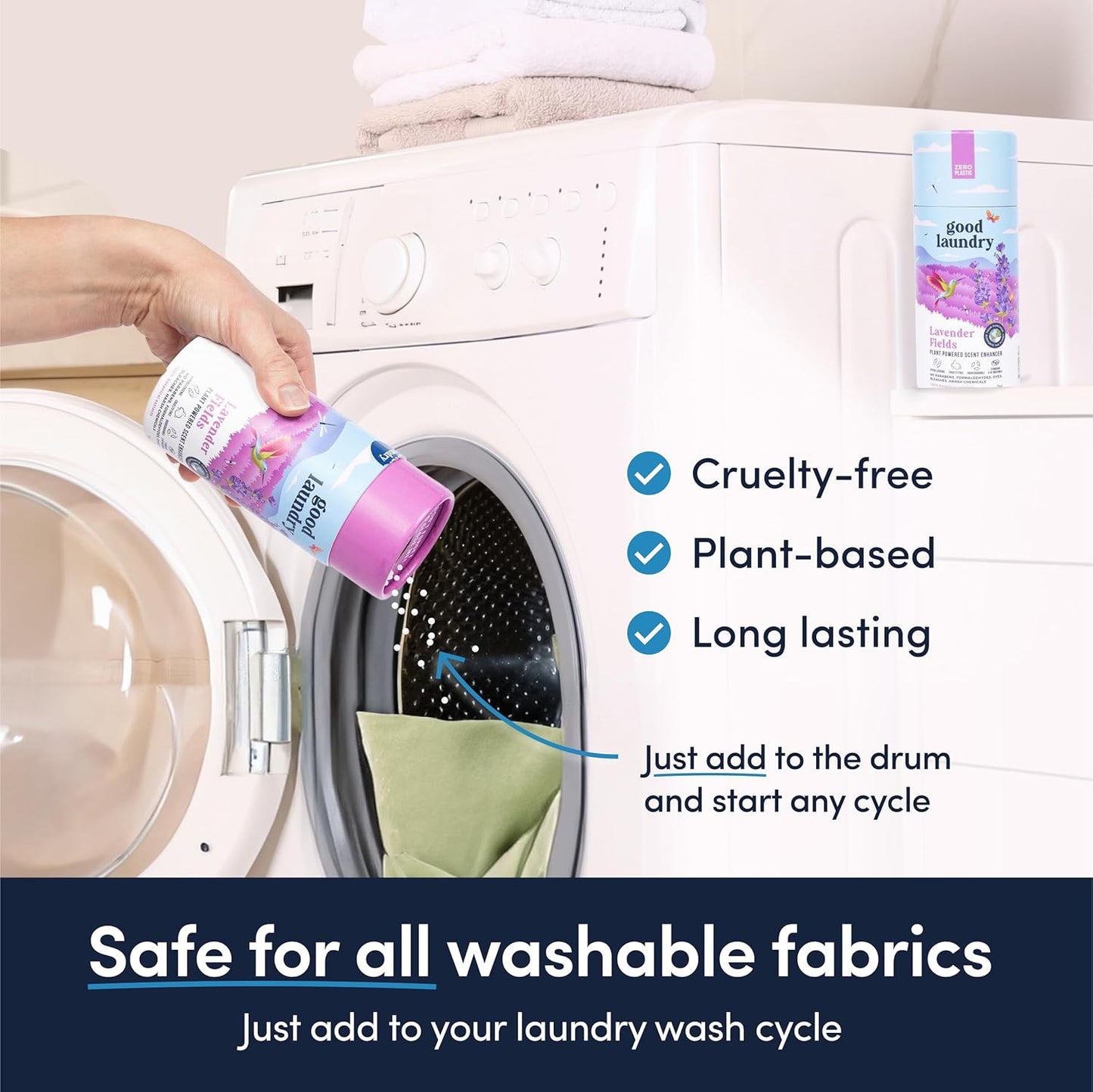 Good Laundry Scent Booster Beads - Lavender Fabric Softener Bead – Eco-Friendly Laundry Bead Scent Booster for Long-Lasting Freshness, Scent Beads for Laundry - 7oz - USA Based