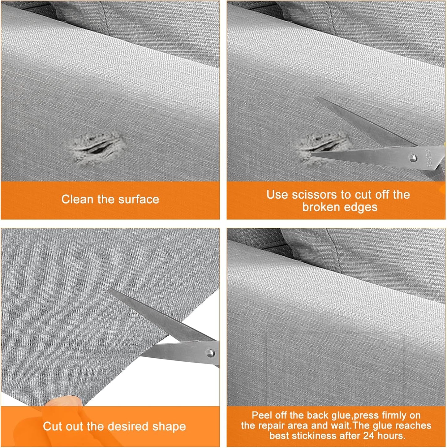 Repair Patches Repair Tape Self-Adhesive DIY Repair Patch Linen Gear Patch for Sofa, Furniture, Chair, Clothing,Tents,3x60 Inch,Red