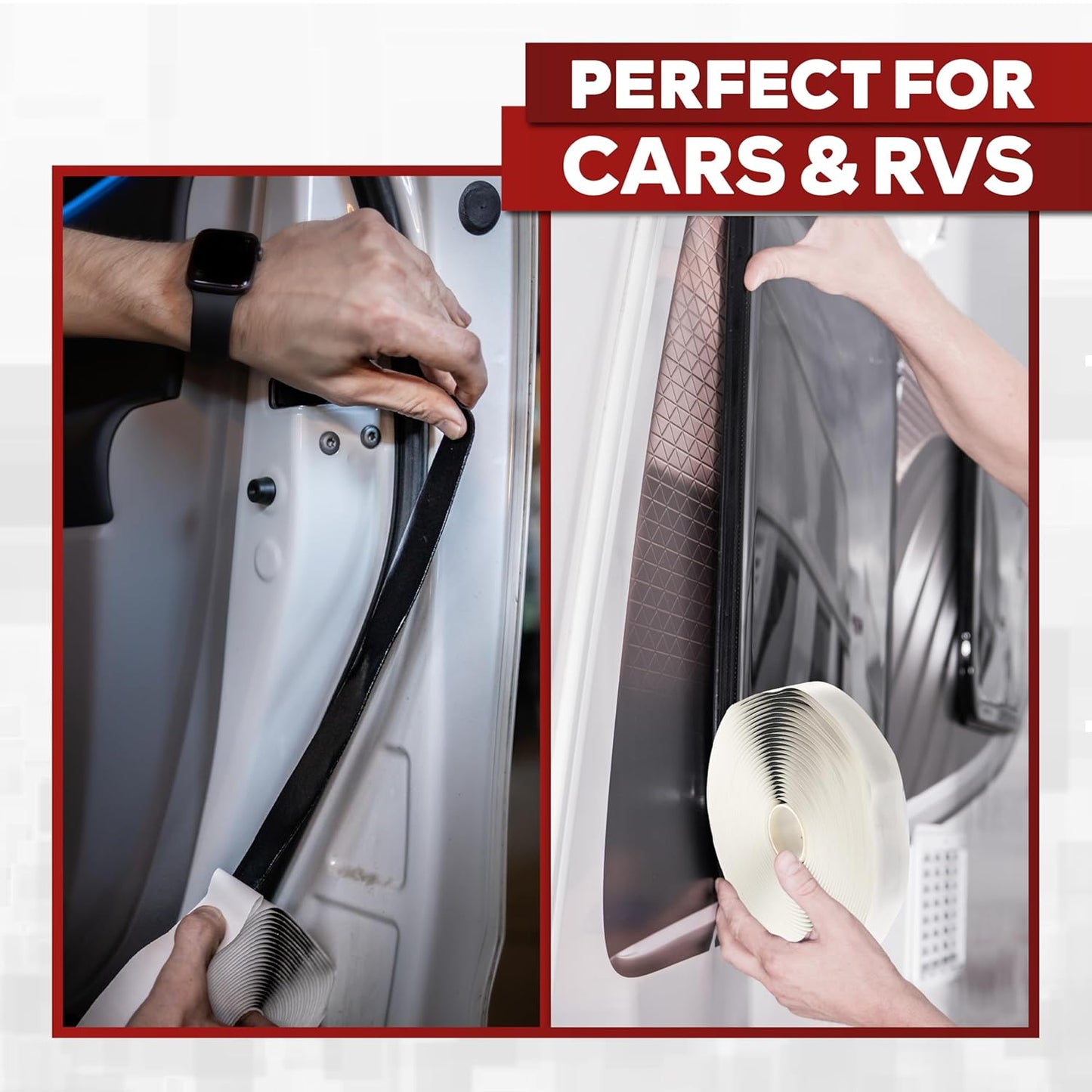 XFasten Butyl Sealing Tape, Black, 1/8-In x 3/4-In x 30-Foot Plumbers Putty, RV Sealant, Boat Sealing, EDPM Butyl Tape