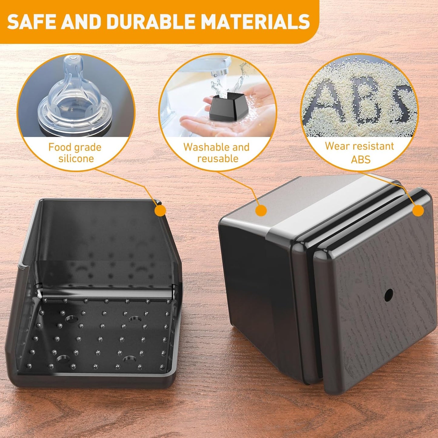 Furniture Sliders,16 PCS Square Chair Leg Sliders for Carpet, Furniture Movers Sliders, Carpet Chairs Furniture Glides, Floor Protectors, Carpet Moving Sliders Easily Move.(Black, Fit:1.62-2").