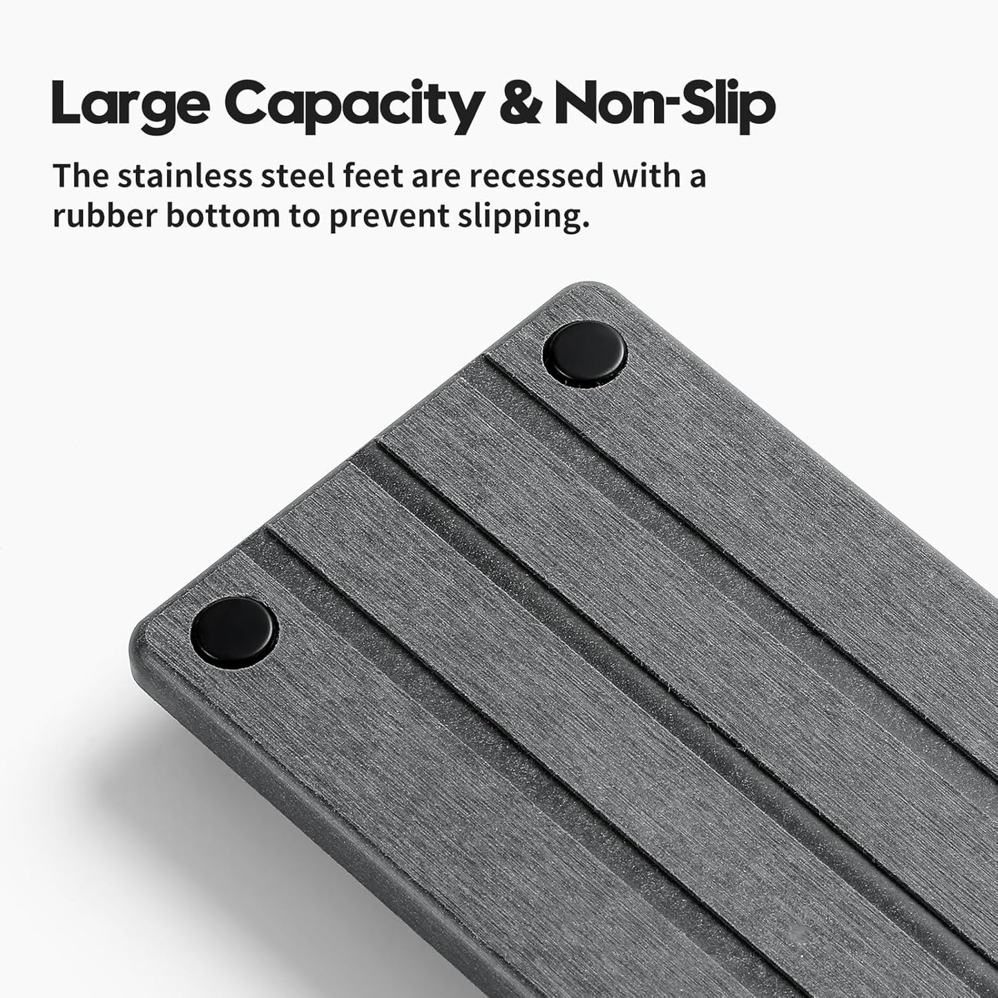 Sink Caddy Kitchen Sink Organizer, Water Absorbing Stone Tray for Sink,Diatomite Bathroom Counter Tray,Faucet Drying Mat Protector Coaster Soap Dish Rack Riser Vanity Dispenser Sponge Holder,10" x 4"