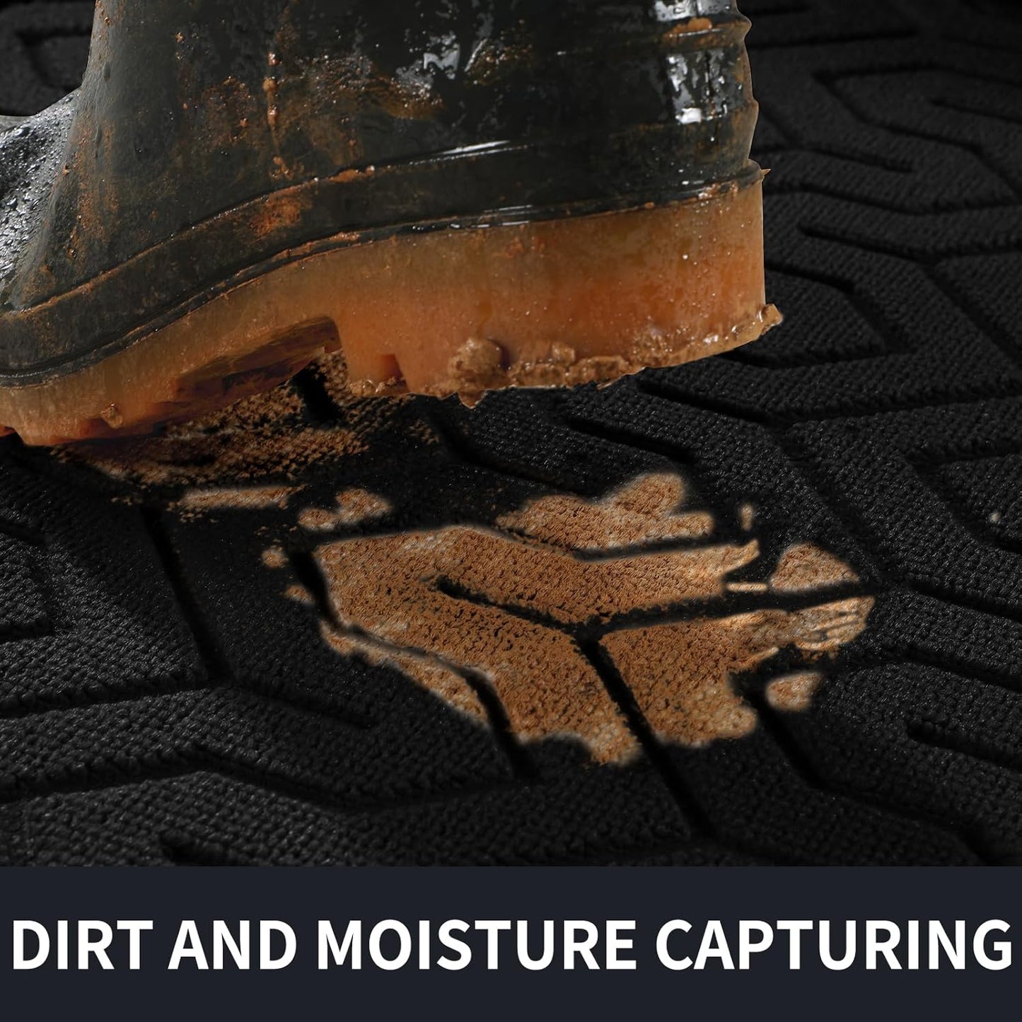 Yimobra Large Door Mat Outside Entrance 36x24, Waterproof Heavy Duty Outdoor Mats for Front Door, Non Slip Rubber Entry Mat for Garage Patio, Easy Clean, Black