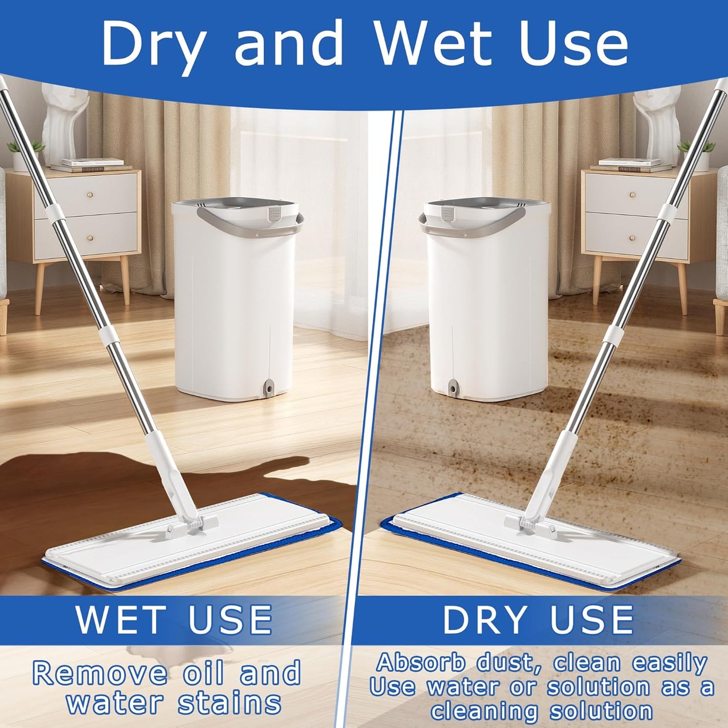 12 Pack Replacement Microfiber Pad - Thick - Universal Commercial 17-18 Inch Mop Head- Heavy Duty - Wet & Dry Commercial Cleaning Refills Reusable Mop Refills Fit for Most Microfiber Flat Mop System