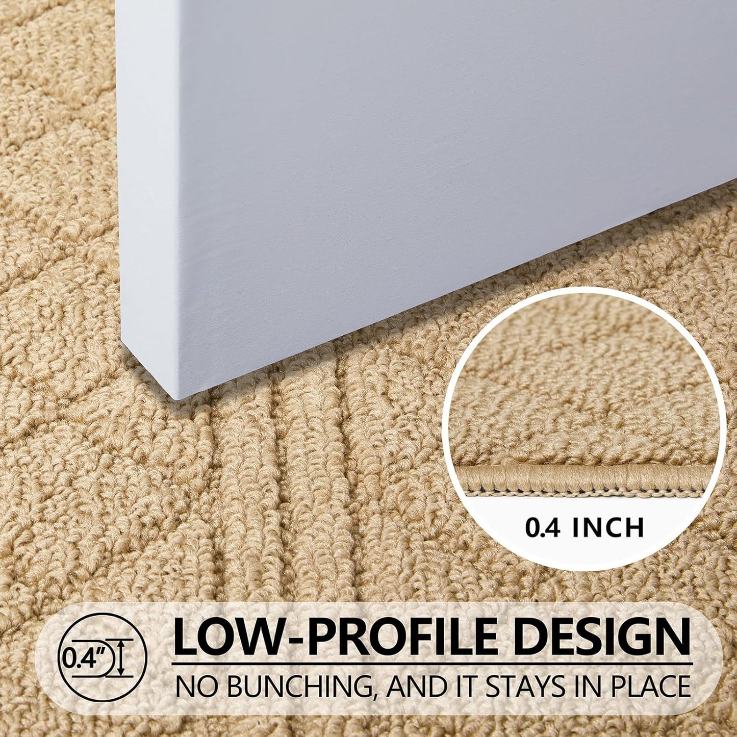 REFETONE Indoor Doormat, Front Back Door Mat 24"x36" Absorbent Rubber Backing Non Slip Door Mats, Low-Profile Resist Dirt Entrance Rugs, Machine Washable Door Rug Inside Floor Mat for Entryway, Brown