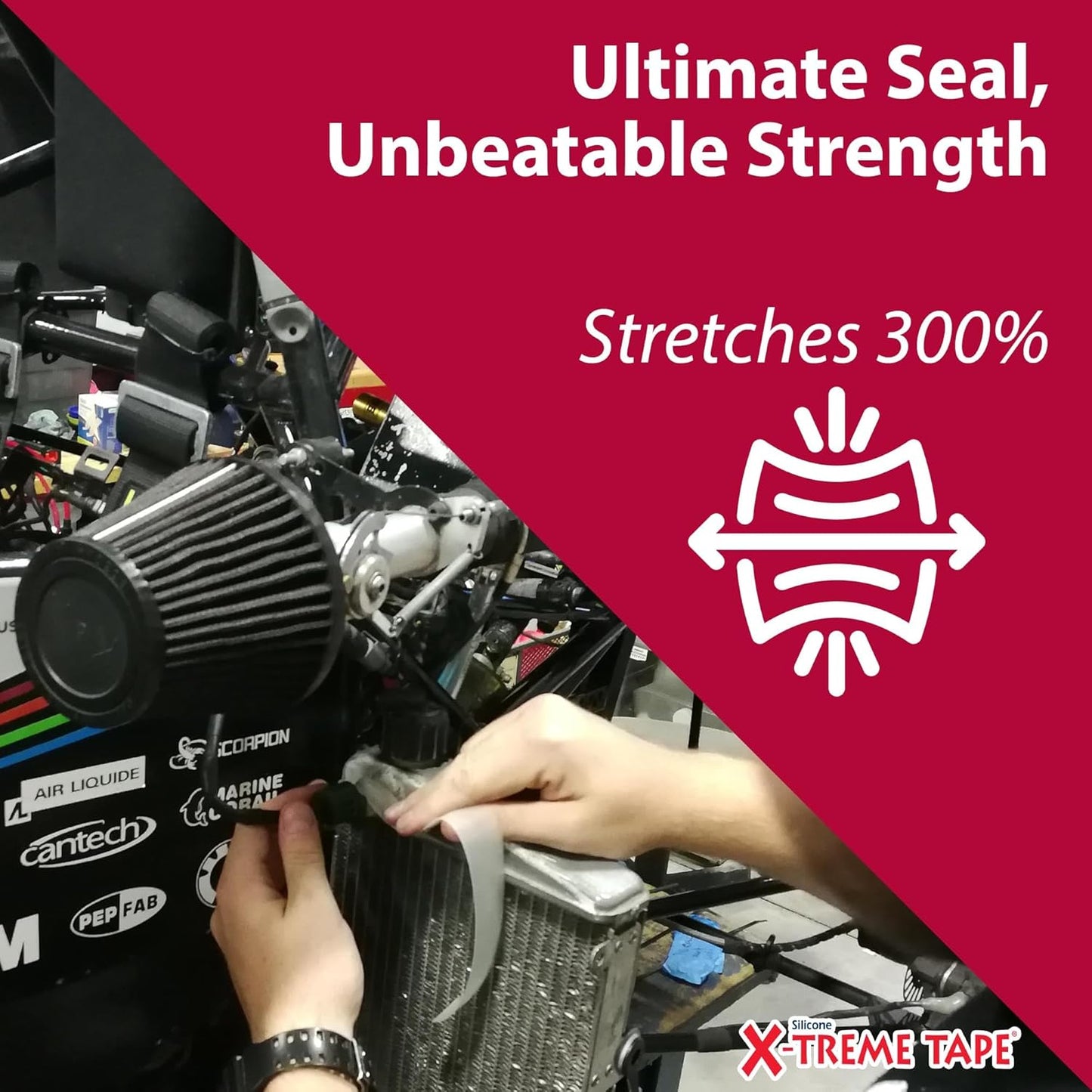 X-Treme Tape MOCAP Heavy Duty Electrical Tape, Self-Fusing Silicone Rubber, Waterproof & Insulating Flexible Tape, Electrical for Hose, Automotive, Outdoor & Repairs - 1" x 10ft Roll - Yellow