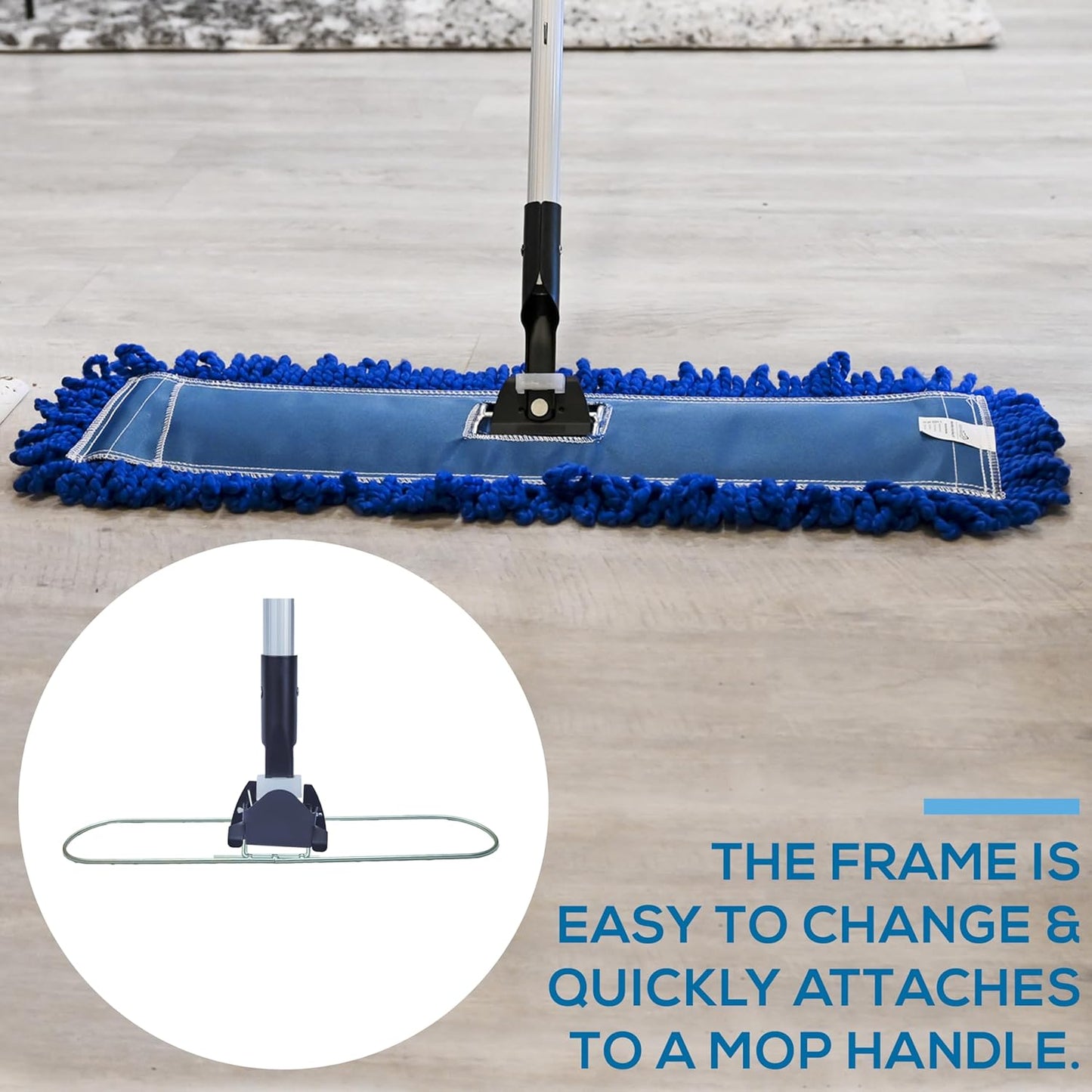 Kleen Handler 24 Inch Commercial Dust Mop Frame (3 Pack)