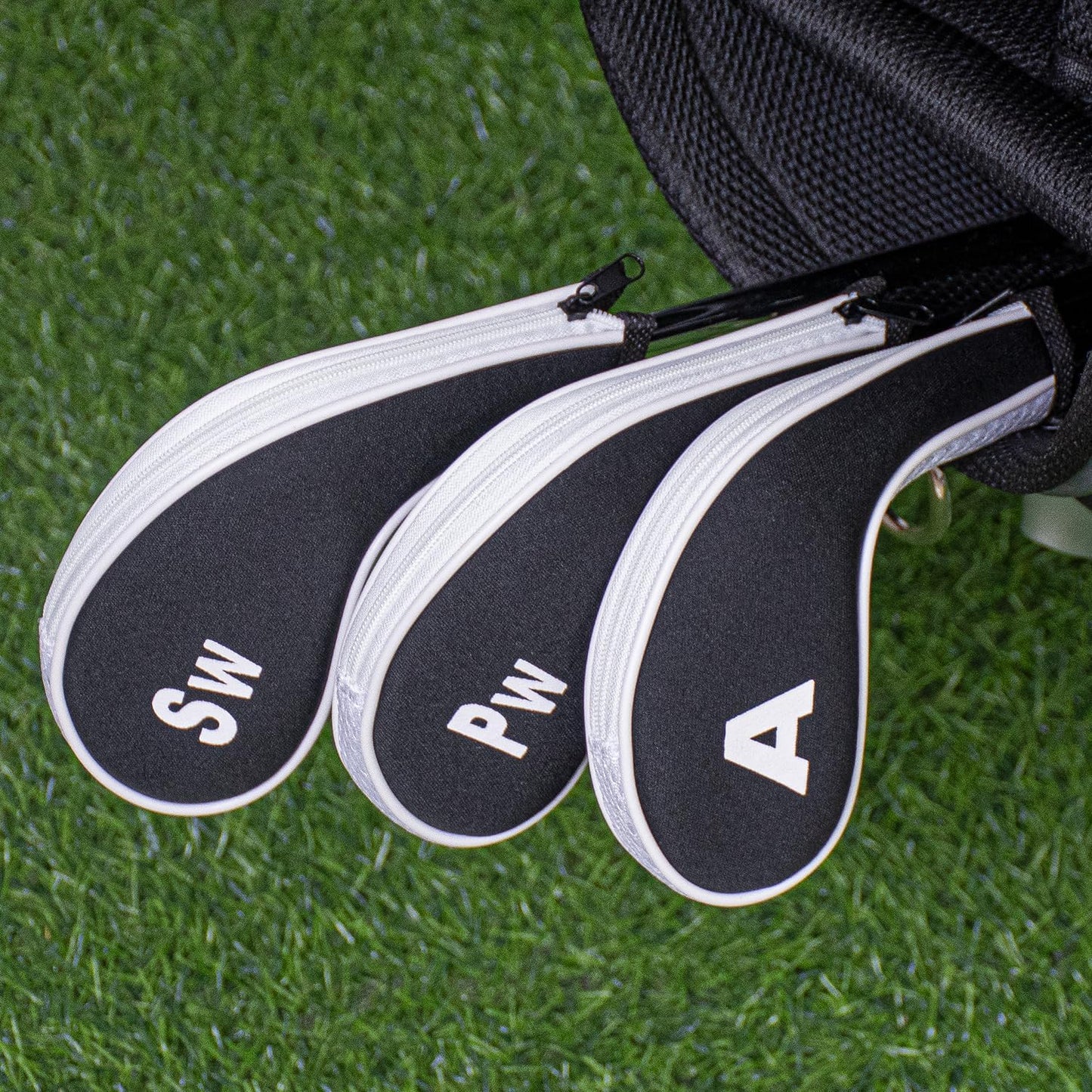 Golf 12pcs Thick Synthetic Golf Iron Head Covers Set Headcover Fit All Brands Callaway Ping Taylormade Cobra Etc. Also Custom Name