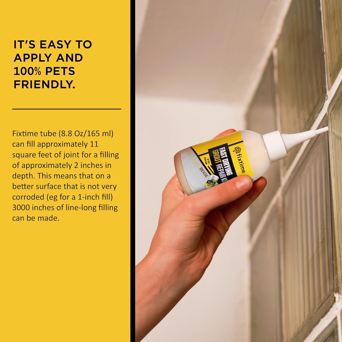 Tile Grout Repair Kit, Beige Grout Filler Tube 8 oz, Grout Repair Renews, Fast Drying Repait Kit, Grout Sealer for Floor Tile - Spatula Included (2xBeige)