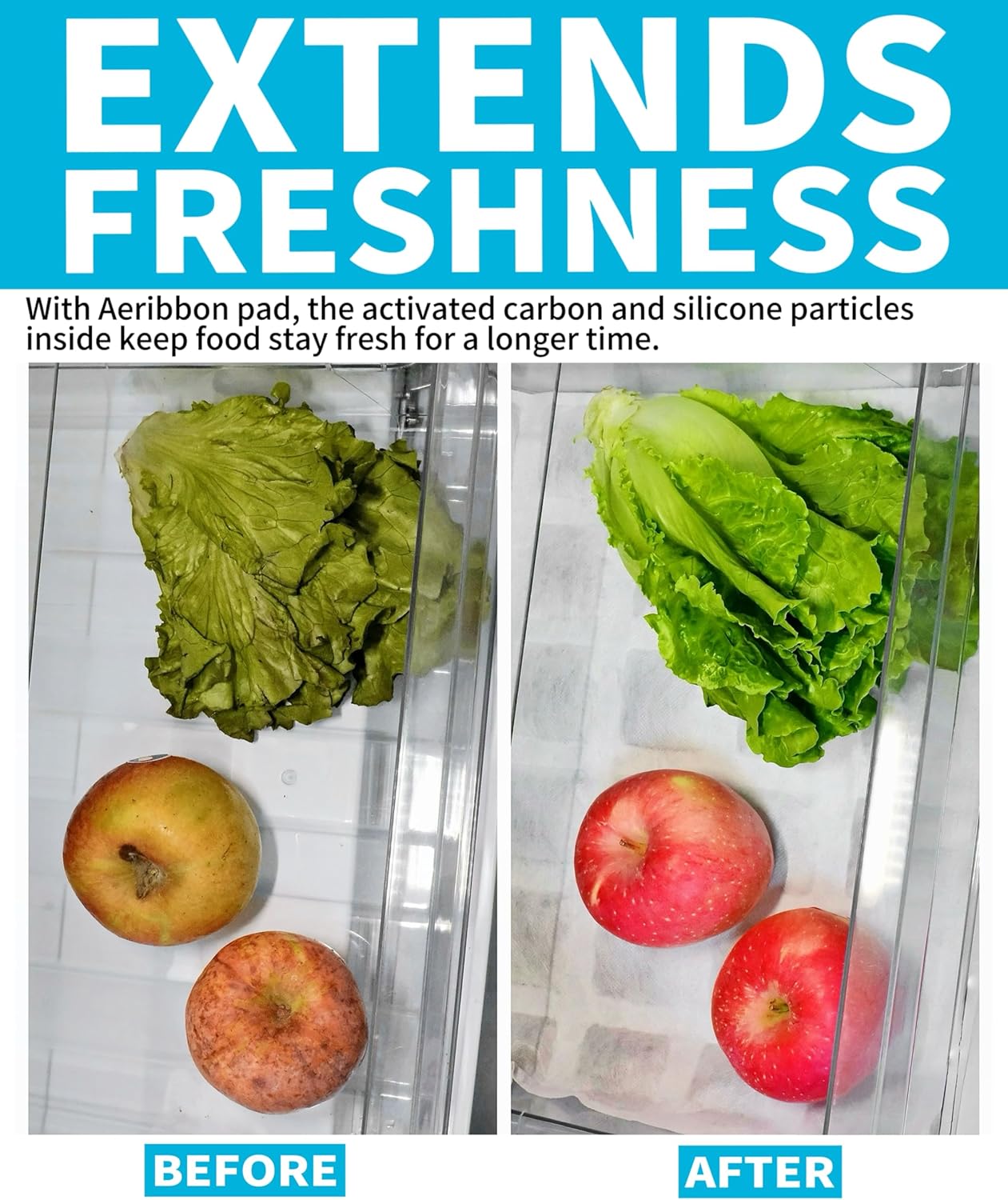 Refrigerator Deodorizer, Outperforms Baking Soda Fridge Deodorizer, Odor Eliminator for Fridge & Freezer, Refrigerator Air Freshener And Moisture Absorbers Pad (Single Pack)