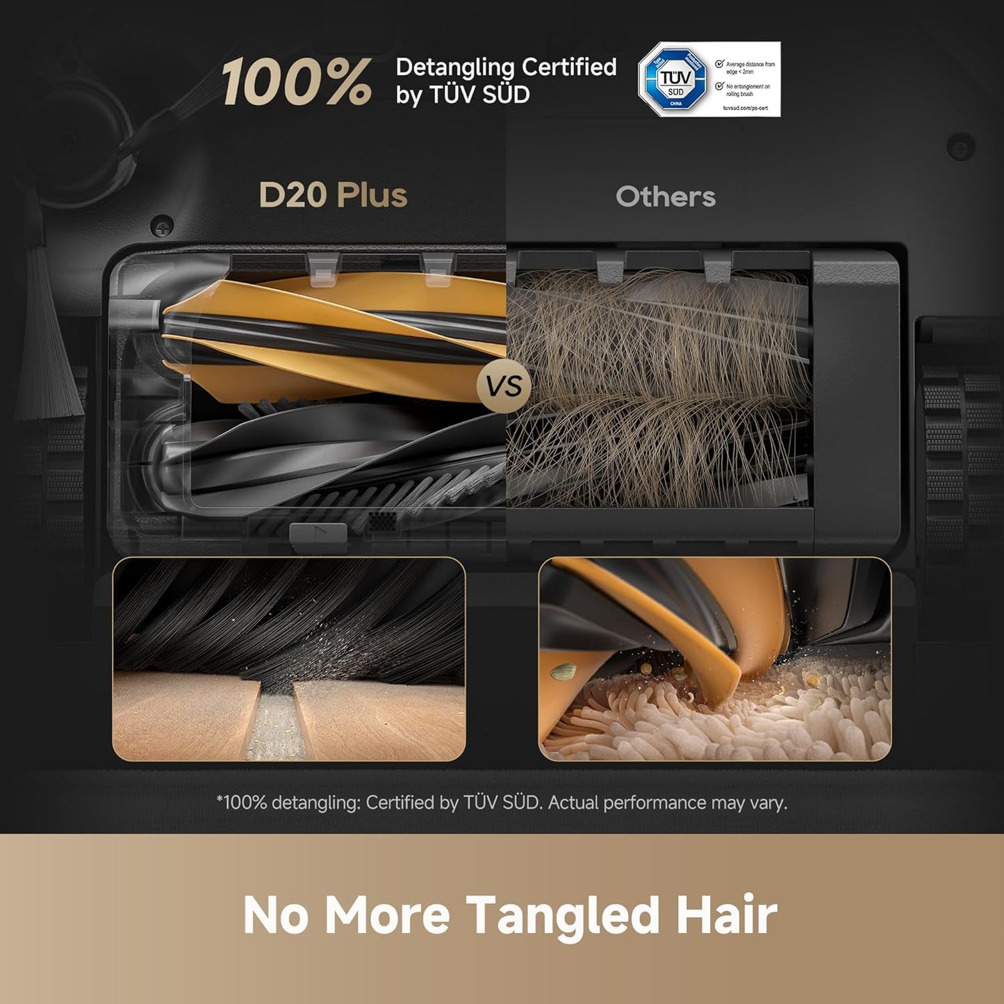 dreame D20 Plus Robot Vacuum and Mop, 13,000Pa Suction, Self-Emptying with 5L Dust Bag, DuoBrush for Pet Hair, LDS Mapping, App & Voice Control, Ideal for Hard Floors & Carpets (Black)