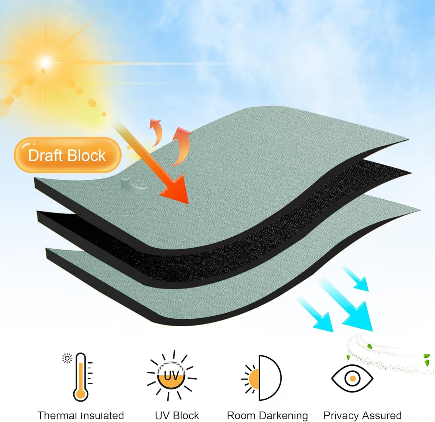 RYB HOME Small Window Curtains - Blackout Insualting Privacy Curtains for Kids Bedroom Kitchen Bathroom Basement Cafe Cabinet Tiers Drapes, 34 Width x 24 Length, 2 Panels, Aqua