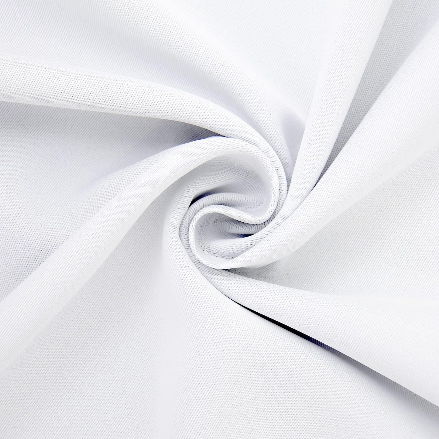 BGment White Curtains 45 Inches Length for Kitchen Window - Rod Pocket Short Window Treatment Drapes Privacy for Bathroom Cafe Bathroom Home Decor, 2 Panels, Pure White, 42 x 45 Inch