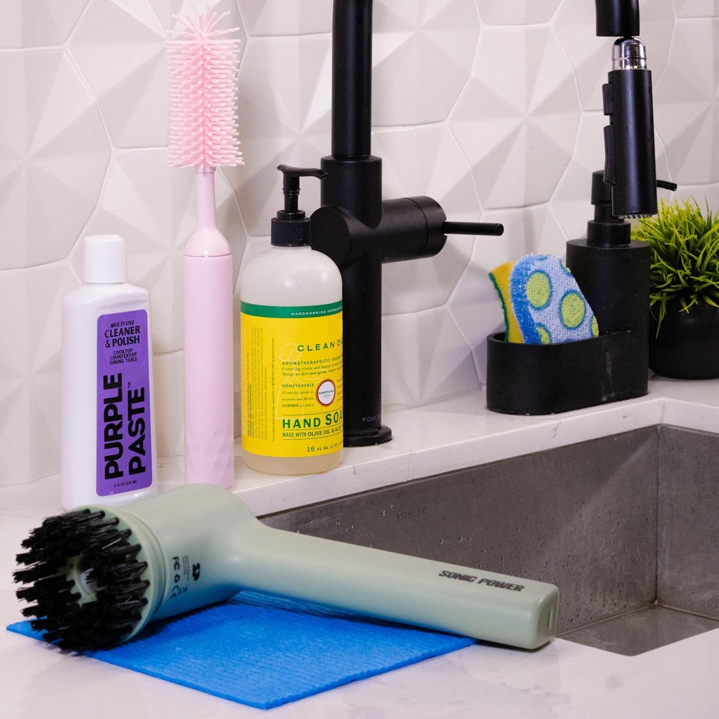 Purple Paste All Purpose Cleaning & Polishing Paste – Tough Stain Remover for Kitchen, Bathroom, Oven, Stove, Tile & Grout – Multi-Surface Cleaner Made in USA, 8oz (Pack of 6)