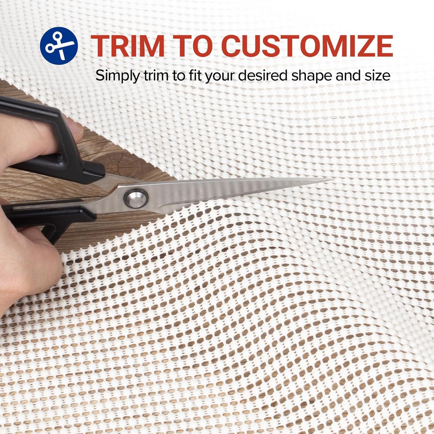 Non-Slip Rug Pad Gripper 9x12 Feet, Anti Skid Mat for Under Area Rugs, Keeps Rugs in Position and Safe, Thick Cushioned Carpet Pad for Hardwood Floors Protection