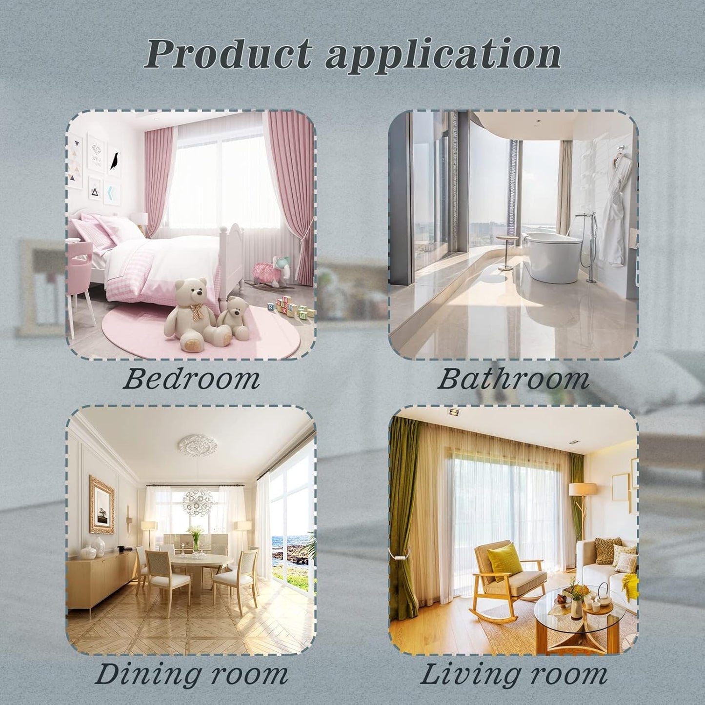 Hion Magnetic Curtain Tiebacks Beige 4 Pack, Curtain Tiebacks Buckles Holdbacks Holders Hooks Clip for Home Bedroom Office Decorative Thick or Thin Curtain