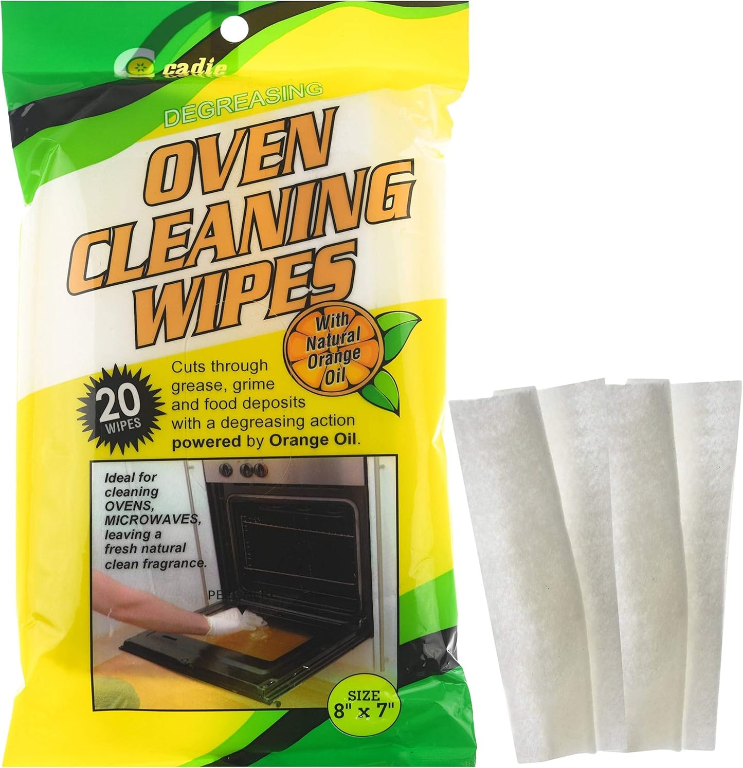 Cadie Degreasing Oven Cleaning Wipes 20 Wipes