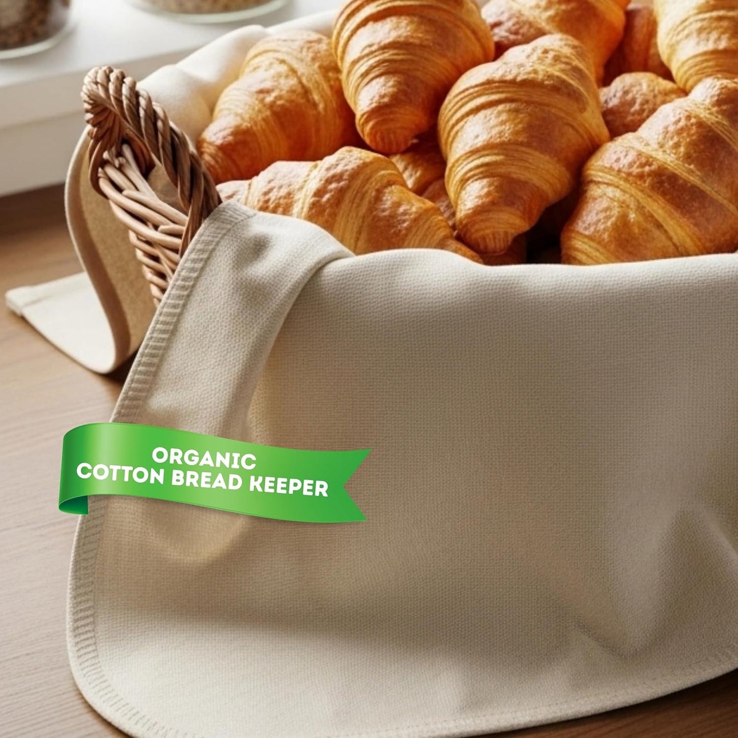 WHITEWRAP Flour Sack Towels for Bread Dough Proofing – 100% Unbleached Cotton, Thick Reusable Baking Cloth – 28"x28" Large Tea Towels for Baguettes, Ciabatta, Pastries – 3 Pack