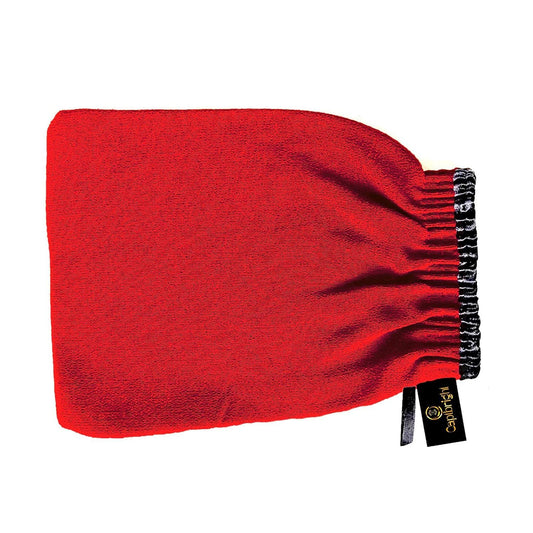 Exfoliating Moroccan Bath Glove – Natural Kessa Mitt for Body Scrubbing & Dead Skin Removal | Deep Clean, Improve Circulation, Stretch Mark Reduction | Reusable & Eco-Friendly