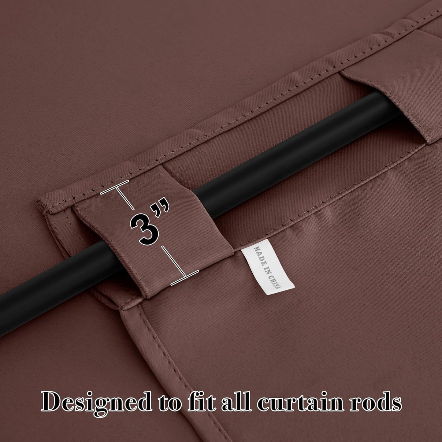 RYB HOME Blackout Curtains for Bedroom, Small Windows Shades Thermal Insulating Privacy Drapes for Living Room Classroom Bathroom Dining, Wide 42 x Long 36 inch, Chocolate Brown, 2 Panels