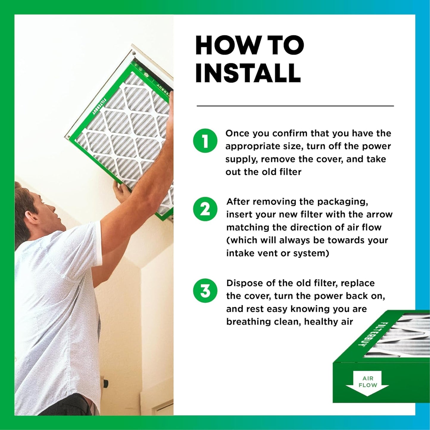 Filterbuy 14x16x1 Air Filter MERV 8 (MPR 700) Dust Defense Replacement (6-Pack), Electrostatic Pleated HVAC AC Furnace Filters, Made in USA (Actual Size: 14.00 x 16.00 x 0.75)