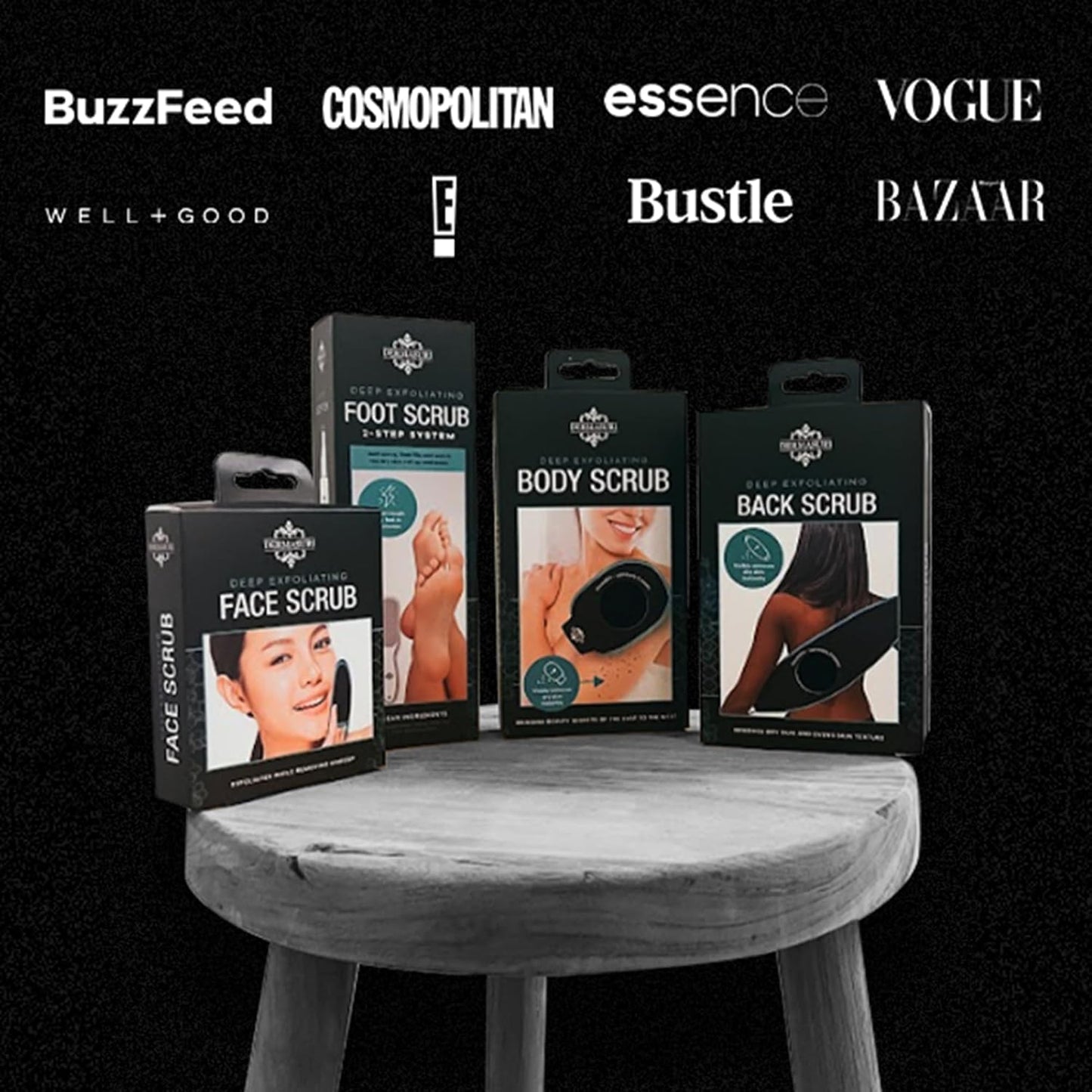 Dermasuri - Deep Exfoliating Glove - Korean Exfoliating Mitt - Reusable Body Scrubber for Shower - Buffs Dry Dead Skin - Keratosis Pilaris Treatment Scrub - Stocking Stuffer Gifts for Women & Men - XL