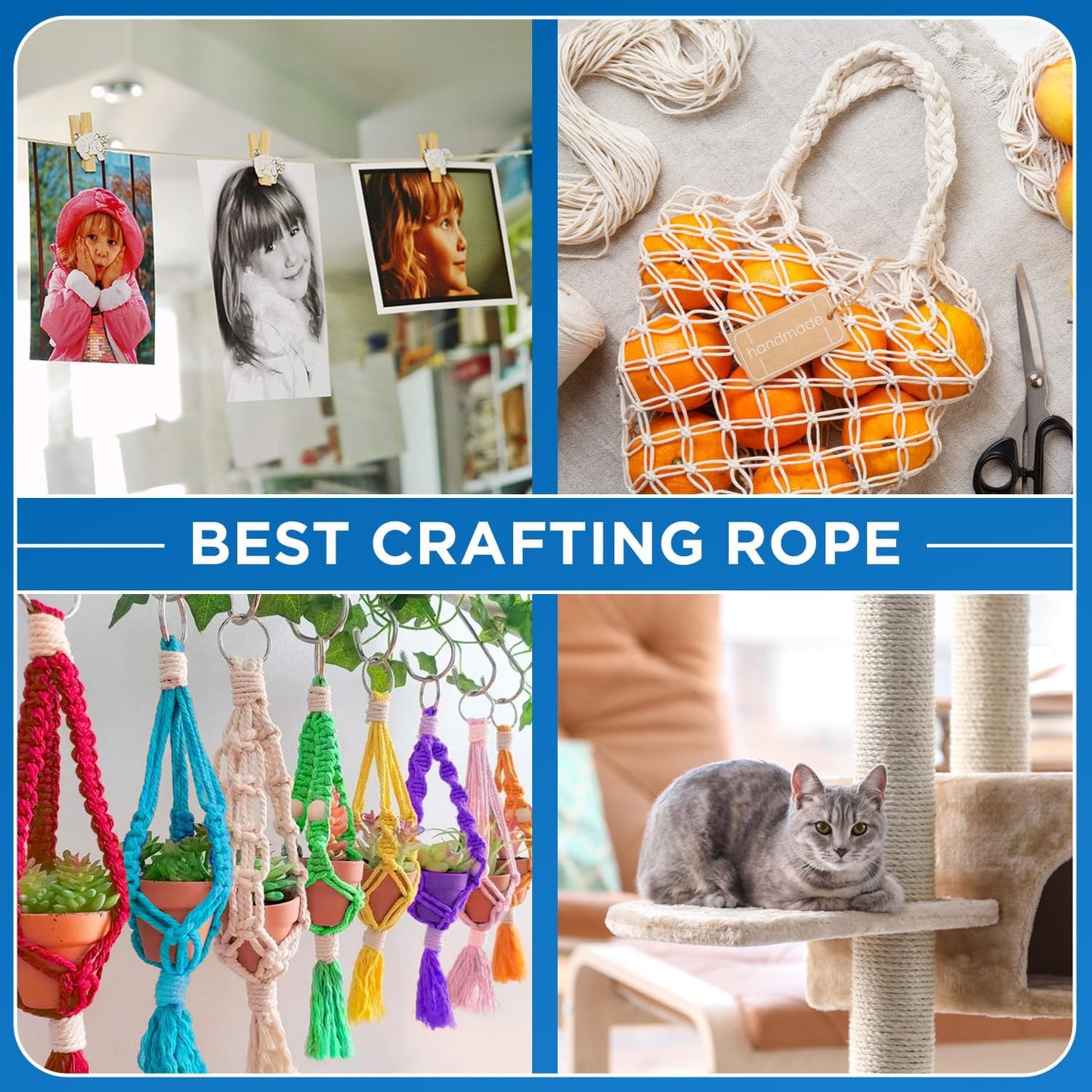 TECEUM Cotton Rope 3/16” (5 mm) – 100 FT – Strong All-Purpose Braided Rope – Natural Cotton – for Crafting, Сamping, Clothes Line, DIY, Indoor & Outdoor Use – Lavander