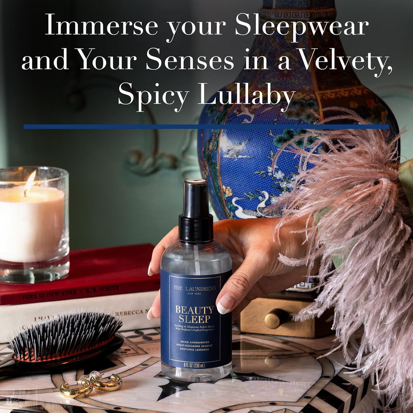 The Laundress Beauty Sleep Fabric Spray, Wrinkle Release Spray, Pillow Spray, Fabric Refresher, Upholstery and Linen Spray, Tranquil Comforting Inspired Scent, 8 Fl Oz