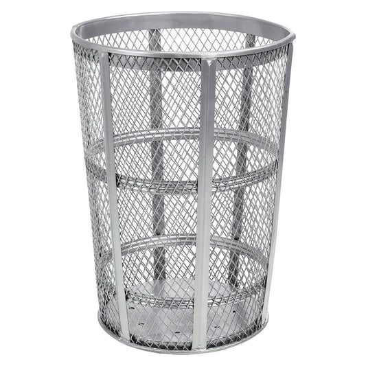 Global Industrial 48 Gallon Outdoor Metal Trash Container, Galvanized