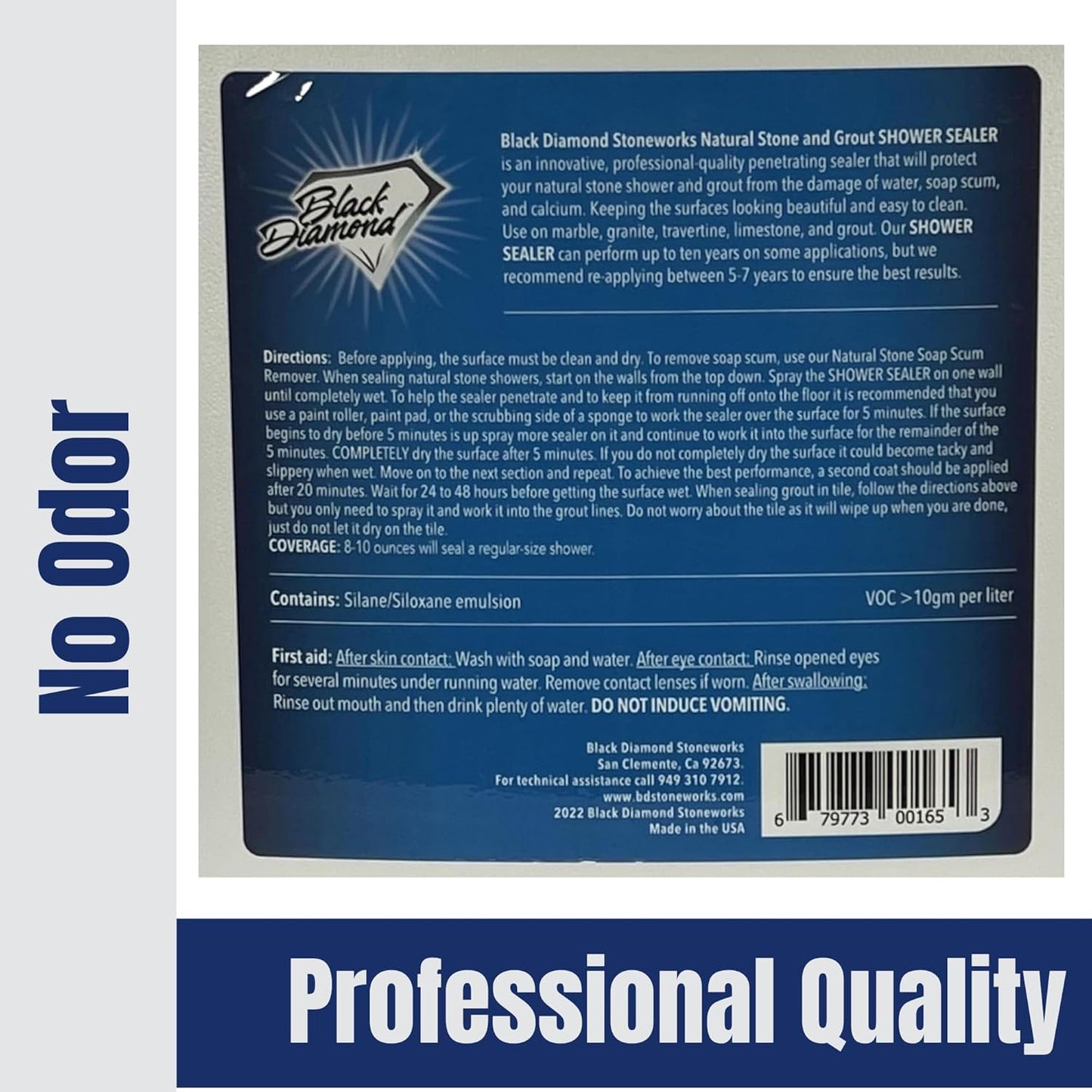 Natural Stone and Grout Penetrating Shower Sealer. Marble, Granite Travertine, Limestone. Protects The Surface from Damage and Build-up for up to Ten Years! (1 Gallon)