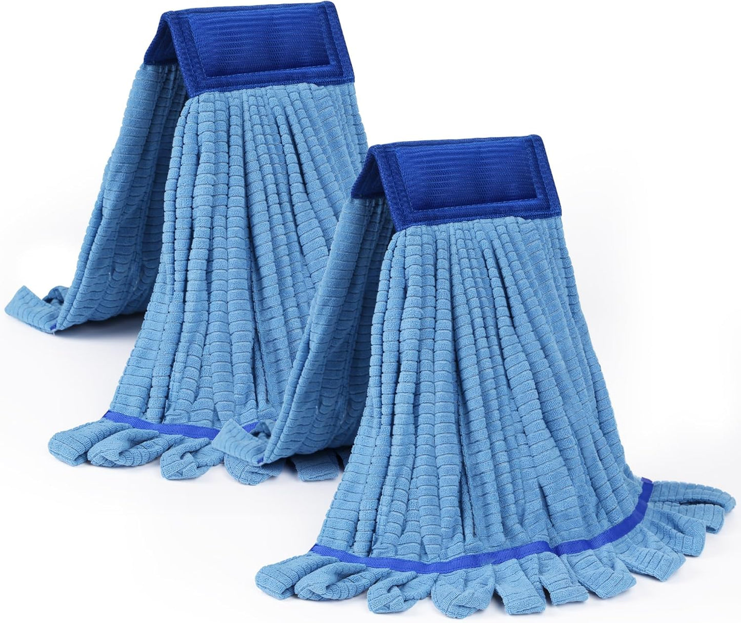 Large Microfiber Tube Mop Heads,Heavy Duty Mop Head,Highly Absorbent,Commercial Mop Head Replacement,Wet Mop Heads Replacement,for Hardwood, Tile, Laminate Floors (Blue)