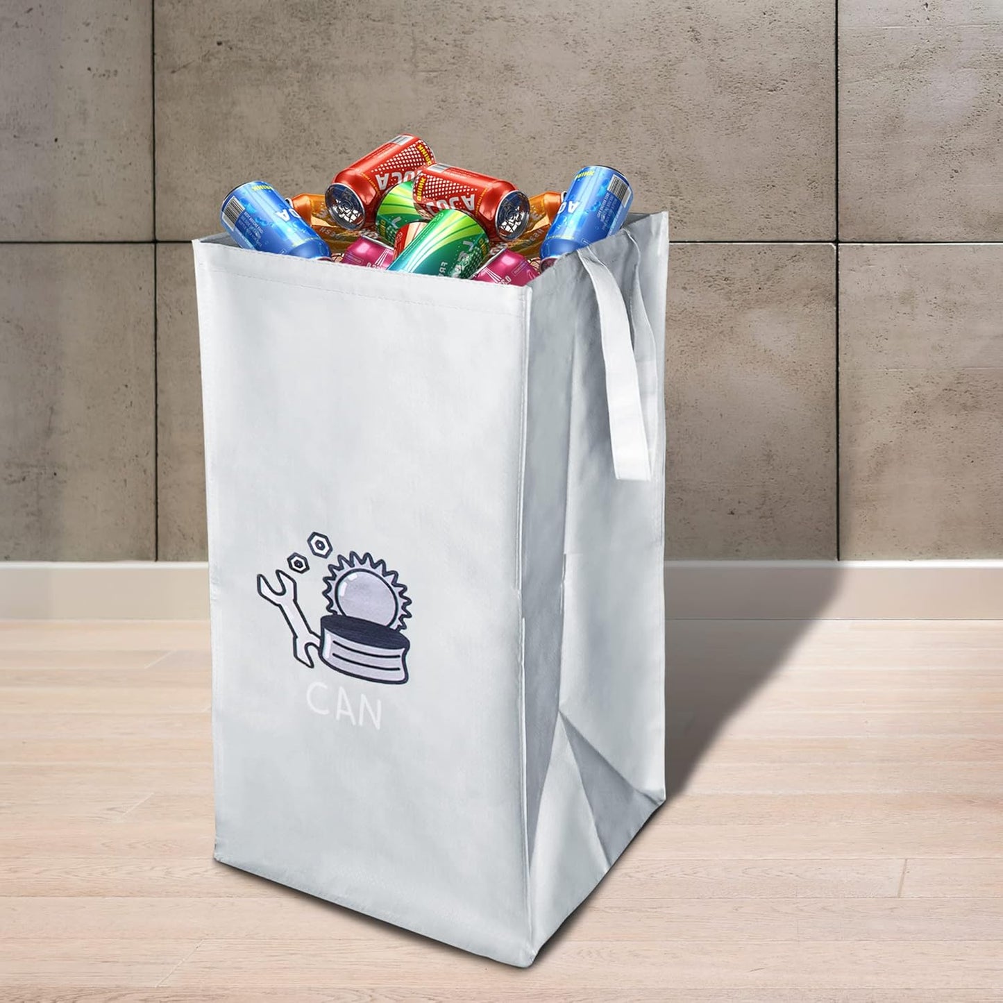 Recycling Bags,Separate Recycling Waste Bin Bags for Kitchen Home, Trash and Recycle Bin Combo,Reusable Waterproof,42 Gallon, Pack of 3 Recycling Bins