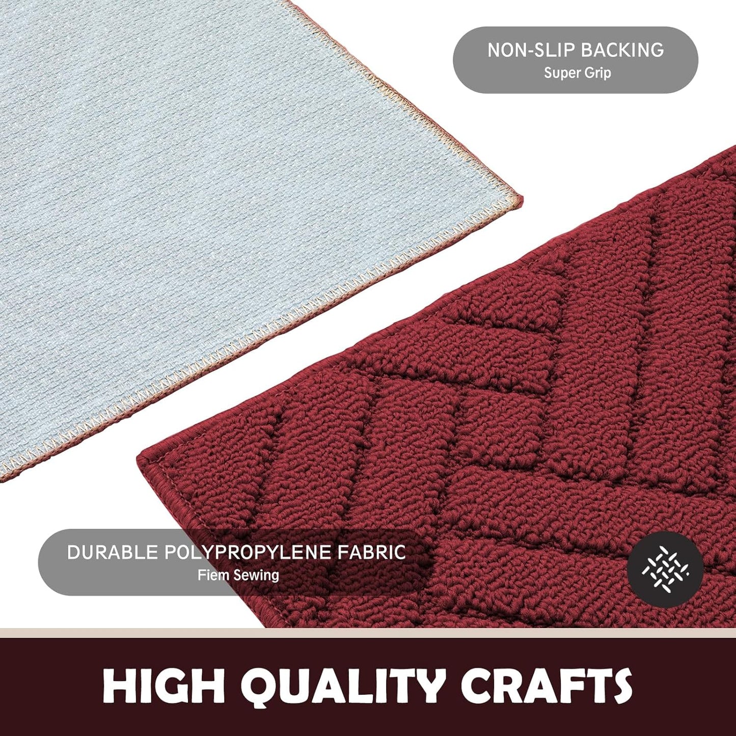 Door Mat Indoor Doormat, Entryway Rug Door Mats Non-Slip Rubber Backing,Heavy Duty Low-Profile Entrance Rugs, Absorbent Resist Dirt Doormats Floor Door mat for Entryway,Red 36"x59"