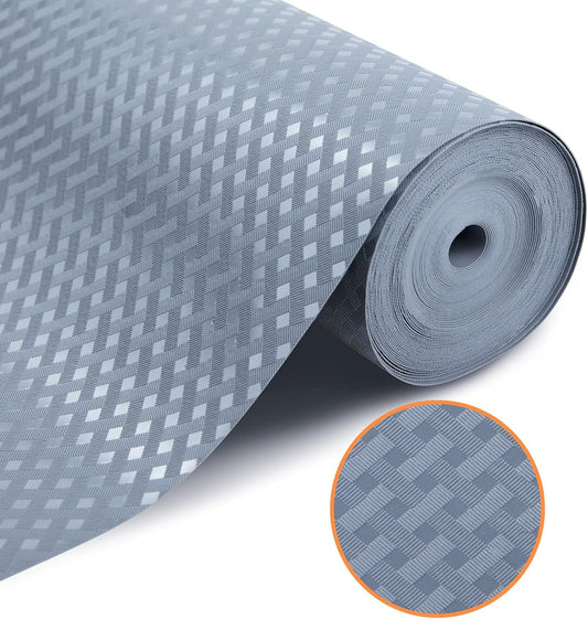 Shelf Liners for Kitchen Cabinets Refrigerator Liners Waterproof & Oil-Proof Kitchen Cupboard Liner Non-Slip Drawer Mats EVA Material Non Adhesive Fridge Mats for Shelves 11.8 x 393.7 Inches