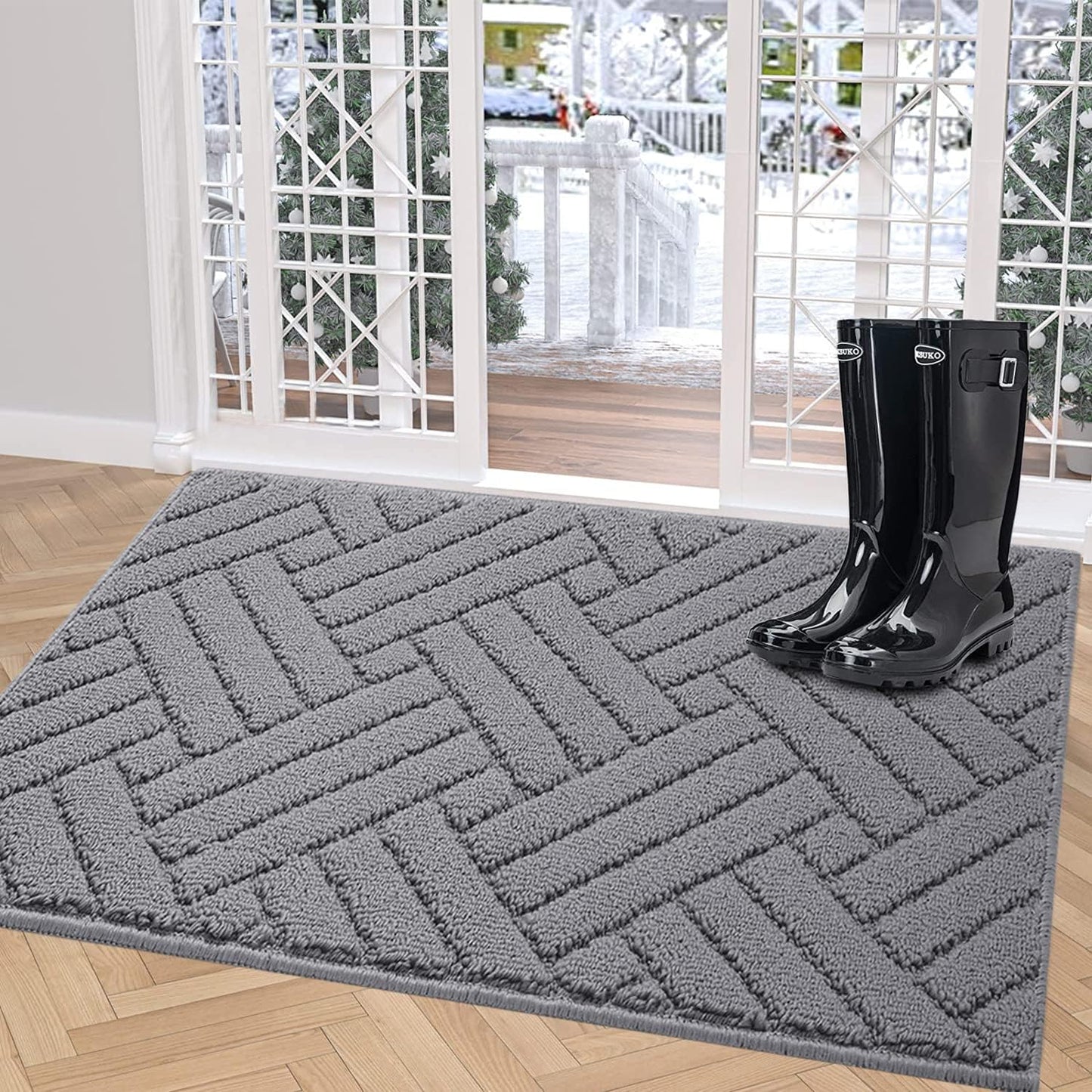 Door Mat Indoor Doormat, Entryway Rug Door Mats Non-Slip Rubber Backing,Heavy Duty Low-Profile Entrance Rugs, Absorbent Resist Dirt Doormats Floor Door mat for Entryway,36"x59"