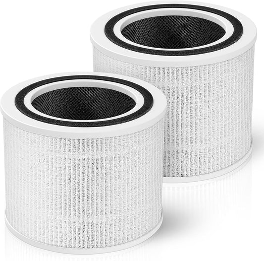 Core P350 Pet Care Air Filter Replacement for Air Purifier, 3-in-1 H13 True Replacement Filter, Activated Carbon Air Purifier Pre-Filter, 2 PC, White