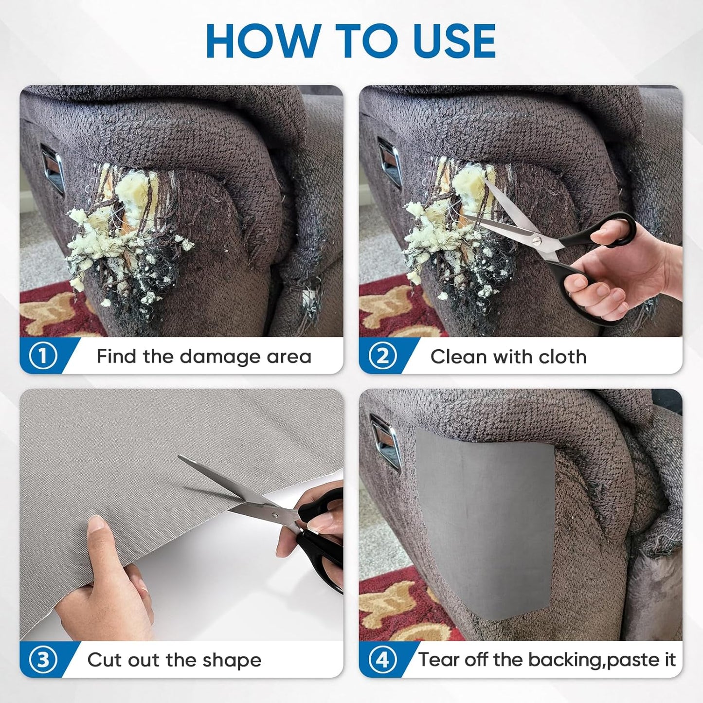 Oversized Canvas Patch 16 "x31, Self-Adhesive Waterproof Canvas Patch Set for Repairing Tents, Couch, Boat Covers, Camping Chairs, Awnings, Car Seats.(Brown)