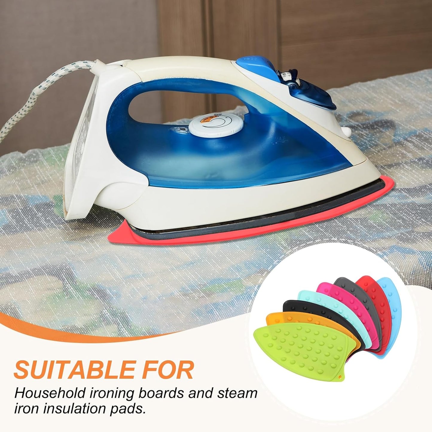 PATIKIL Silicone Iron Rest Pad, 2 Pcs Multipurpose Hot Heat Resistant Iron Rest Plate Protective Pad for Ironing Board Hot Resistant Steamer Steam Compact Mat, Green