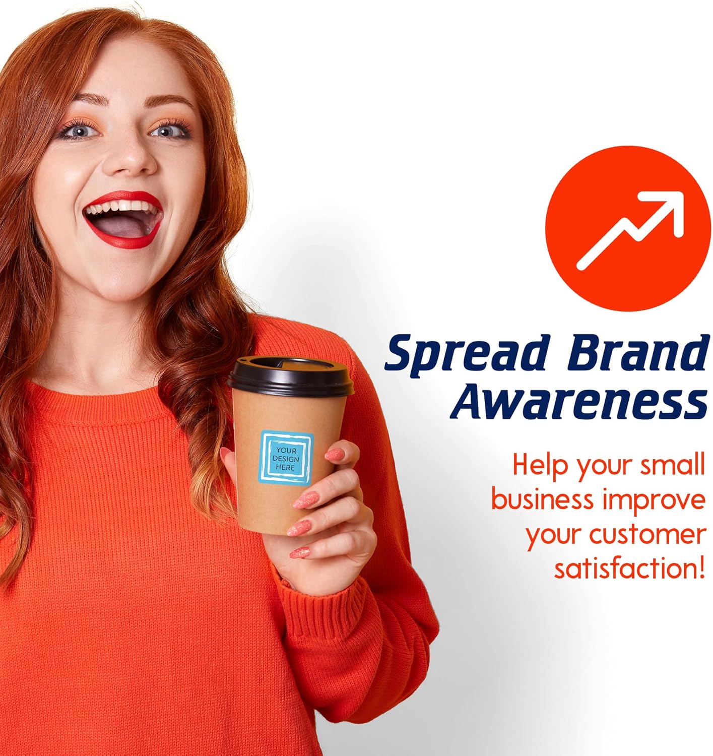 100 Custom Vinyl Stickers - Upload Your own Image, Text, Design, Logo - Personalized Logo Labels for Handmade, Packaging, Bottle, Jars, Candle, Brand Stickers (Blue Swirls, 1.5x1.5 Square)