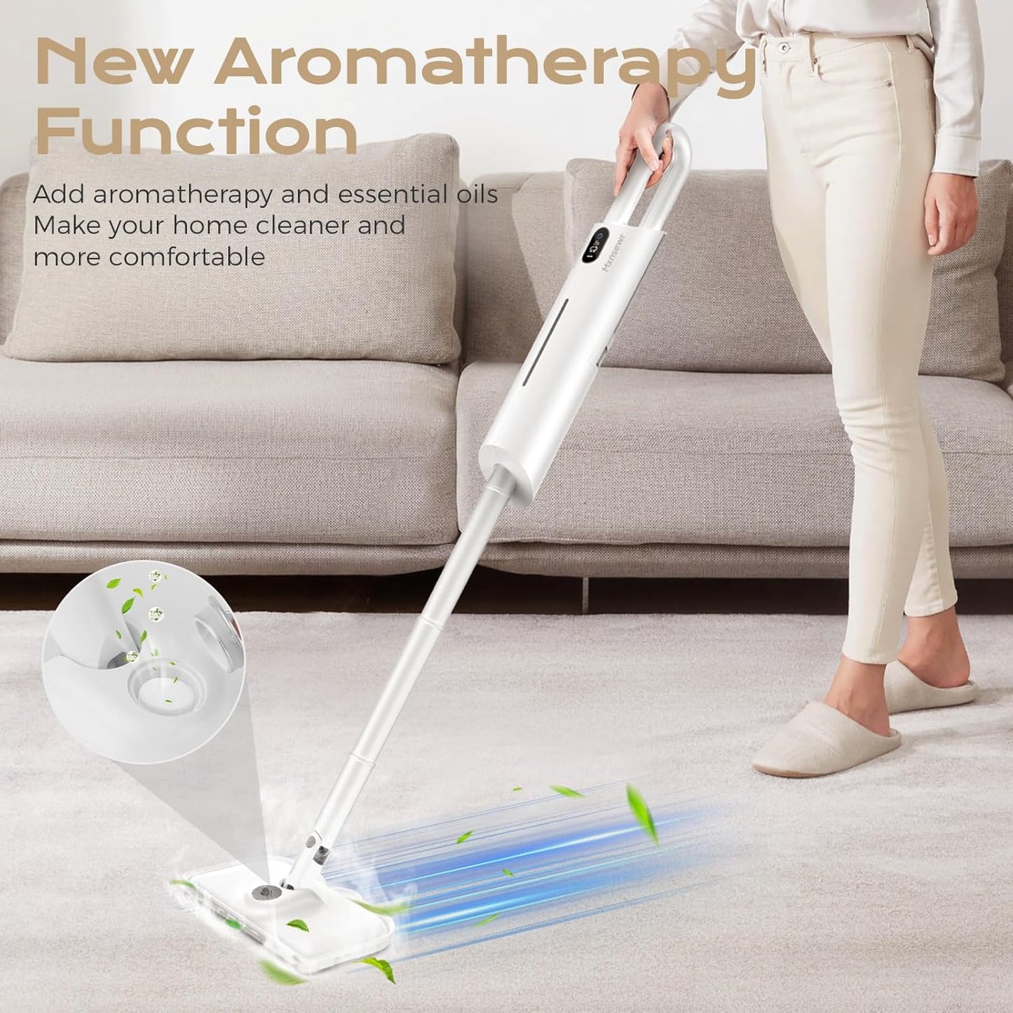 Steam Mop All-in-one for Floor Cleaning, MultiPurpose Steam Cleaner for Home with 13 Accessories, Detachable Handheld Floor Steamer with Scent Container and strap for Hardwood,Tiles,Cloths and Carpet