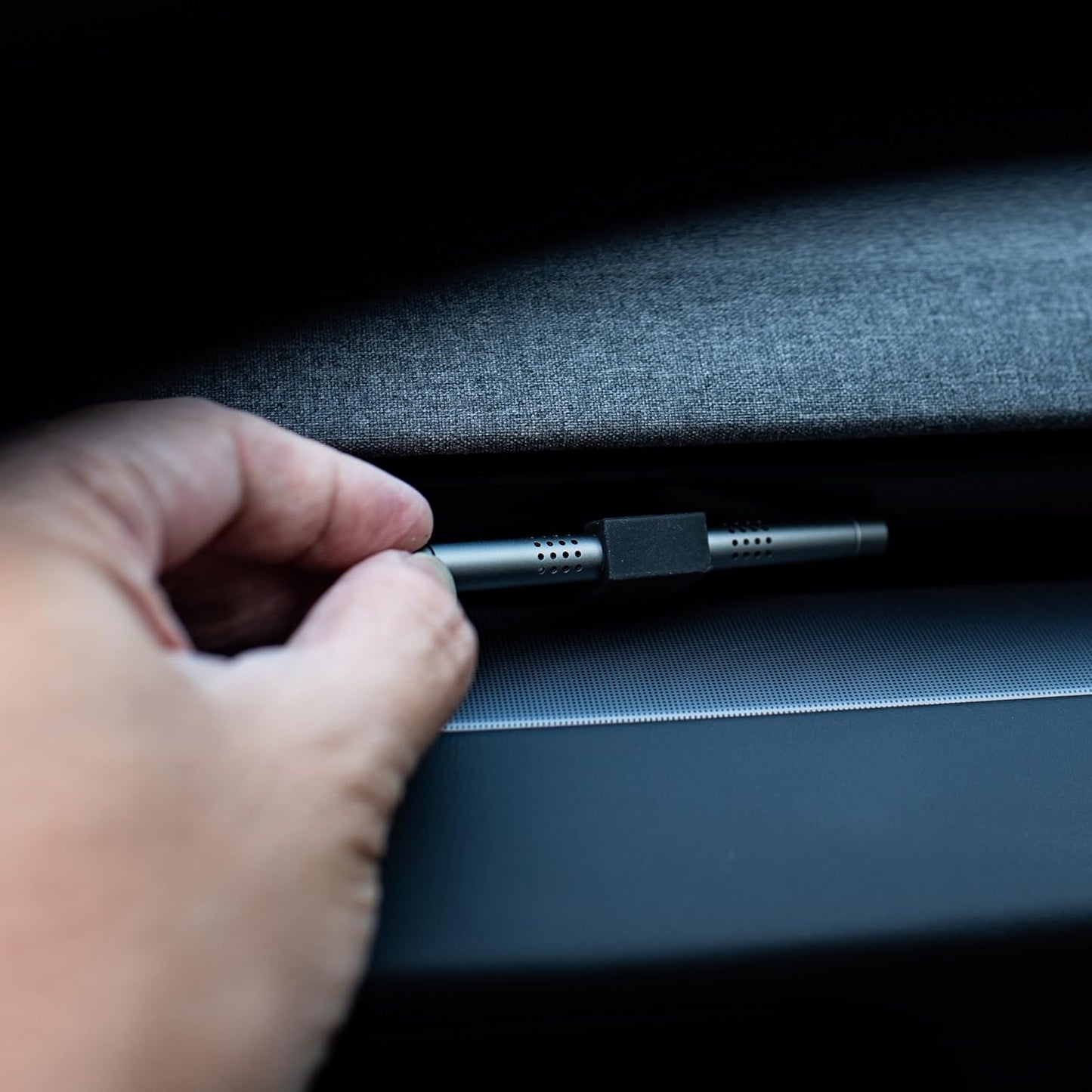 Tesla New Model 3 (Highland) and Model Y (Juniper) Air Freshener | Invisible Slim Design | Aromatherapy Scent | Auto Odor Eliminator | Must Have Tesla Accessories