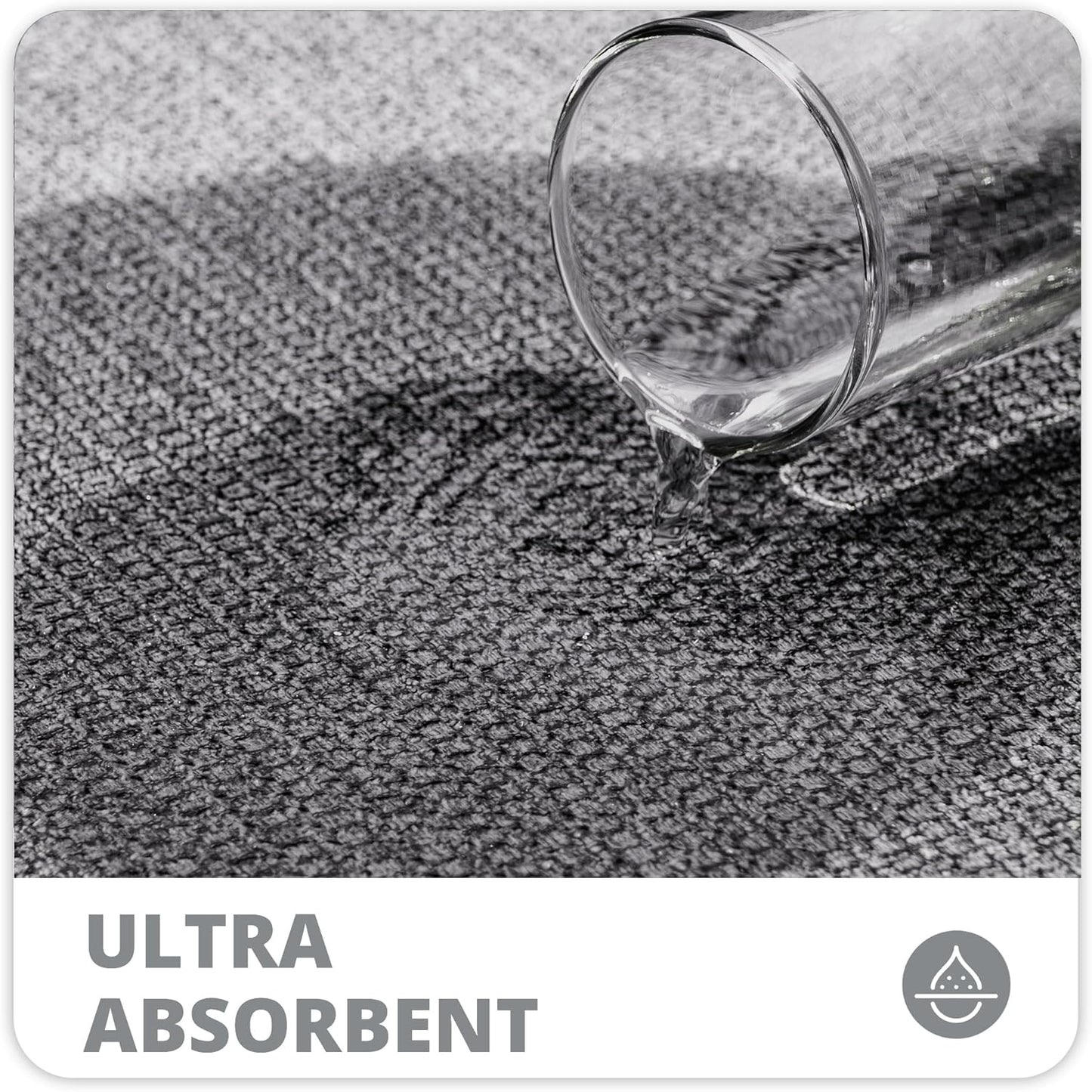 Bath Mat,Ultra Thin Bathroom Rugs,Rubber Bath Mats for Bathroom,No Slip Bath Rugs,Quick Dry,Machine Washable,Low Pile,Absorbent,Shower Outside,Sink,Home Decor Accessories.Grey,1'8"x2'8"(20x32inch)