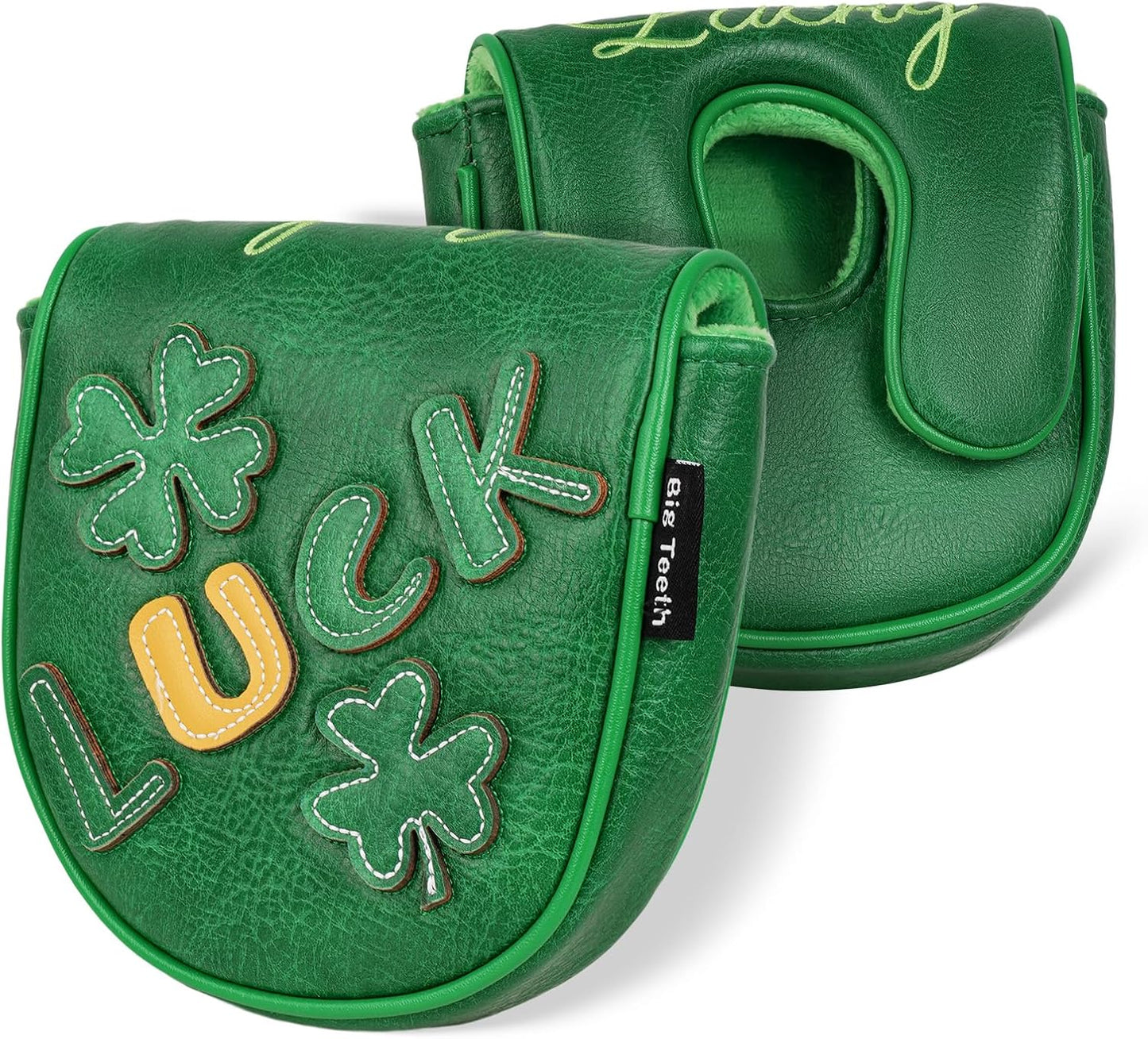 Golf Headcovers Golf Club Head Covers Four Leaf Clover Good Luck Charm - Clover Style Premium Leather Driver Fairway(FW) Wood Hybrid(UT) with Number Tags