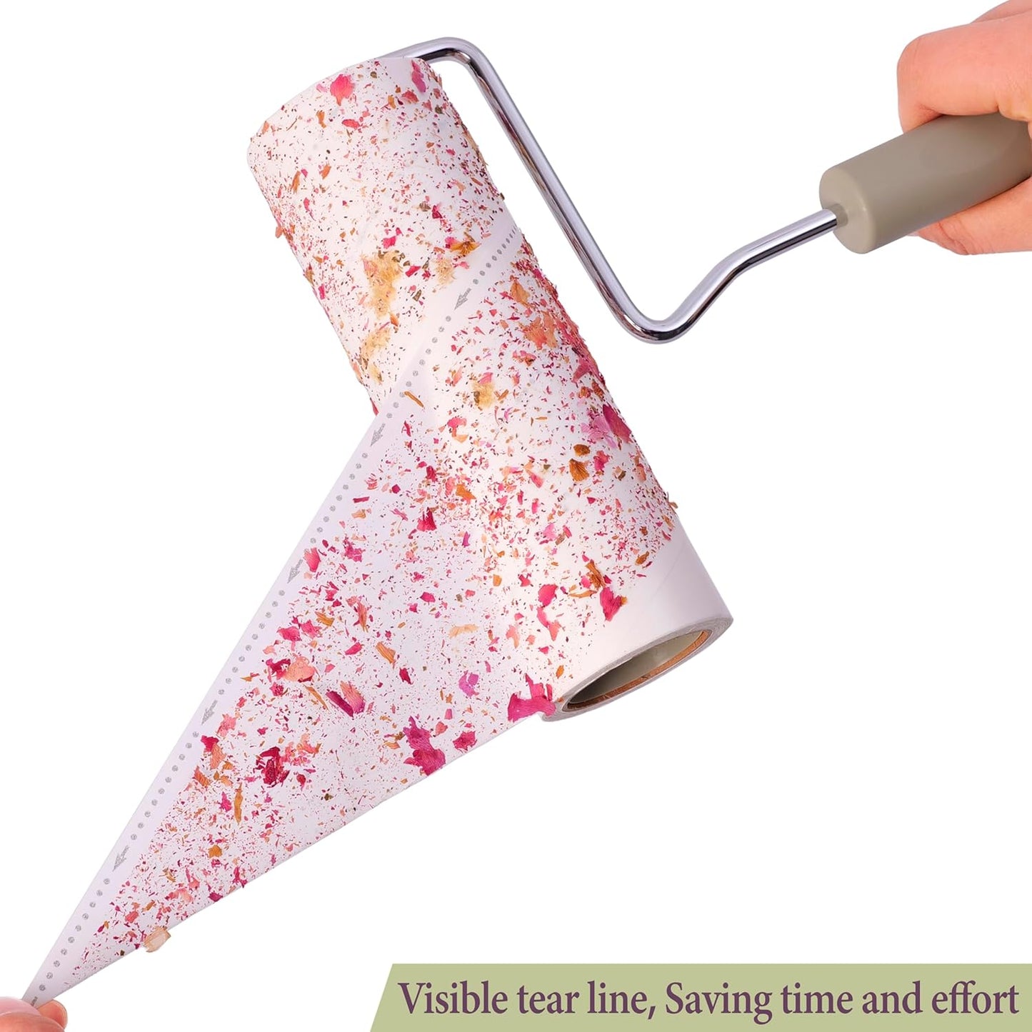 Large Lint Rollers for Pet Hair Extra Sticky,Cat Dog Hair Remover Laundry Clothes Carpet Furniture,6.3 inches Wider with 450 Sheets Giant Lint Remover Brush for Couch with Long Handle