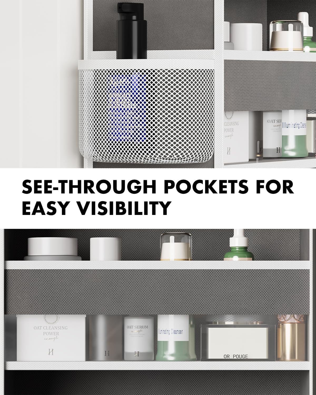 Over The Door Organizer Storage - 50lb Heavy Duty 6 Shelf Over Door Organizer Hanging Space Saving Perfect for Bedroom Bathroom Dorm Nursery Pantry