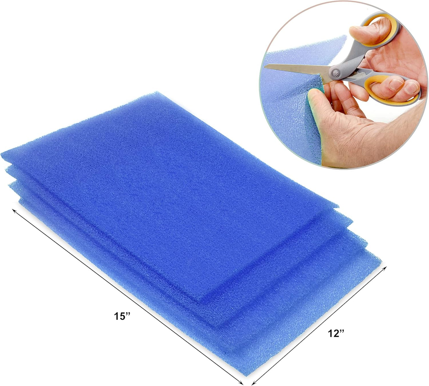 Dualplex® Fruit & Veggie Life Extender Liner for Fridge Refrigerator Drawers, 12x15 Inches (4 Pack) – Extends The Life of Your Produce & Prevents Spoilage (Blue)