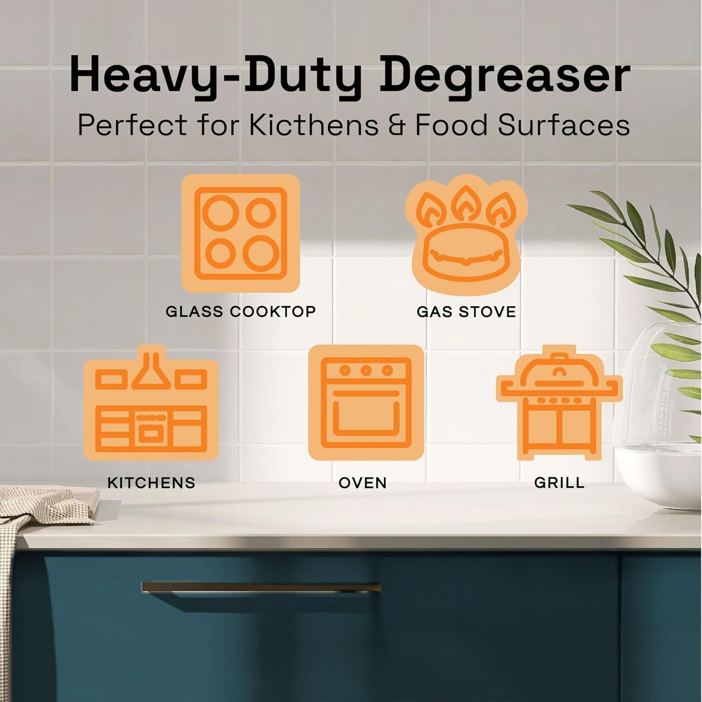 Clean Republic Heavy-Duty Degreaser, Multi-Surface Cleaner for Ovens, Stove Tops, Grills, and More, 1 Gallon Bottle