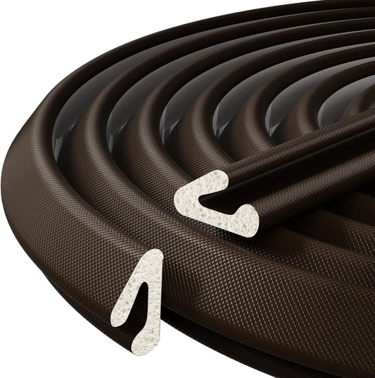 V-Shaped Weather Stripping Door Seal, 33FT Draft Stopper for Doors/Windows, Gaps, Dustproof, Soundproof & Thermal Insulating, Noise-Reducing, Light-Blocking Door Gap Filler