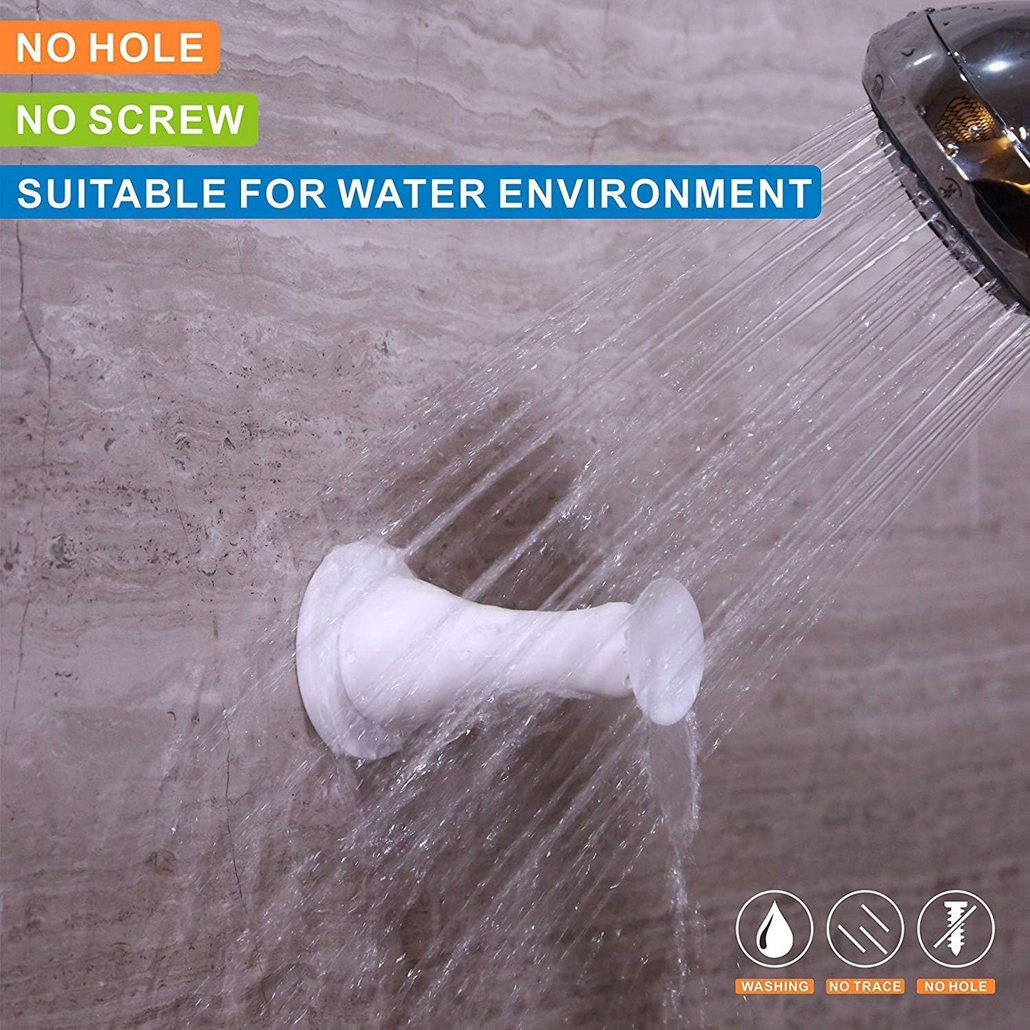 Magnetic Door Stopper Self Adhesive, Silicone Door Stop Holder Wall Mount Damage-Free with Durable Reusable Waterproof House Door Stopper, No Need to Drill Collision Mute No Trace (White)